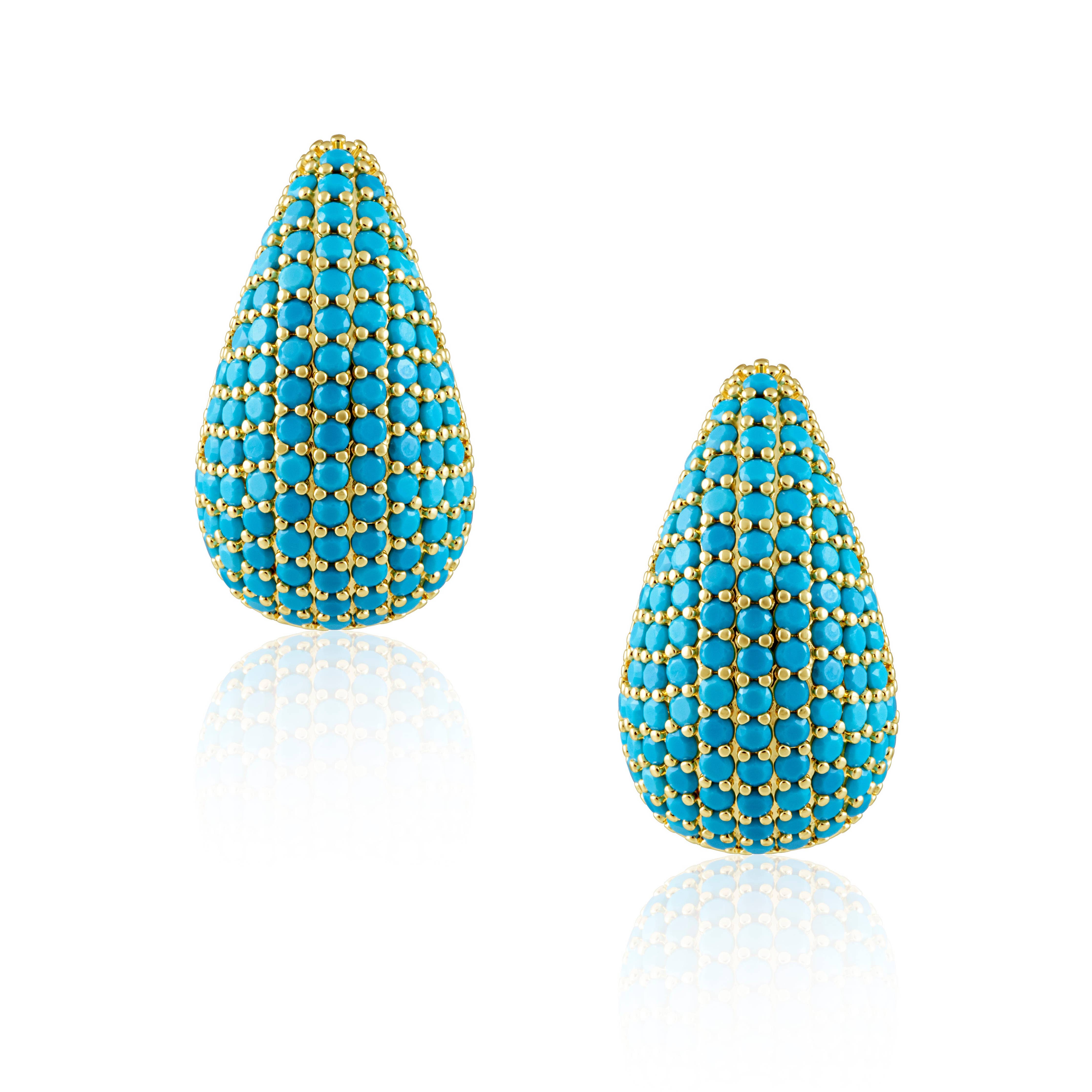 Sahira Celine CZ Raindrop Earring in turquoise