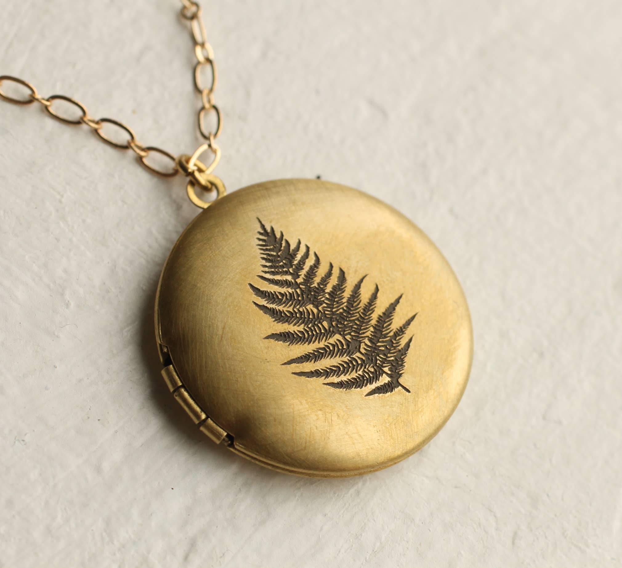 Silk Purse, Sow’s Ear Engraved Fern Locket