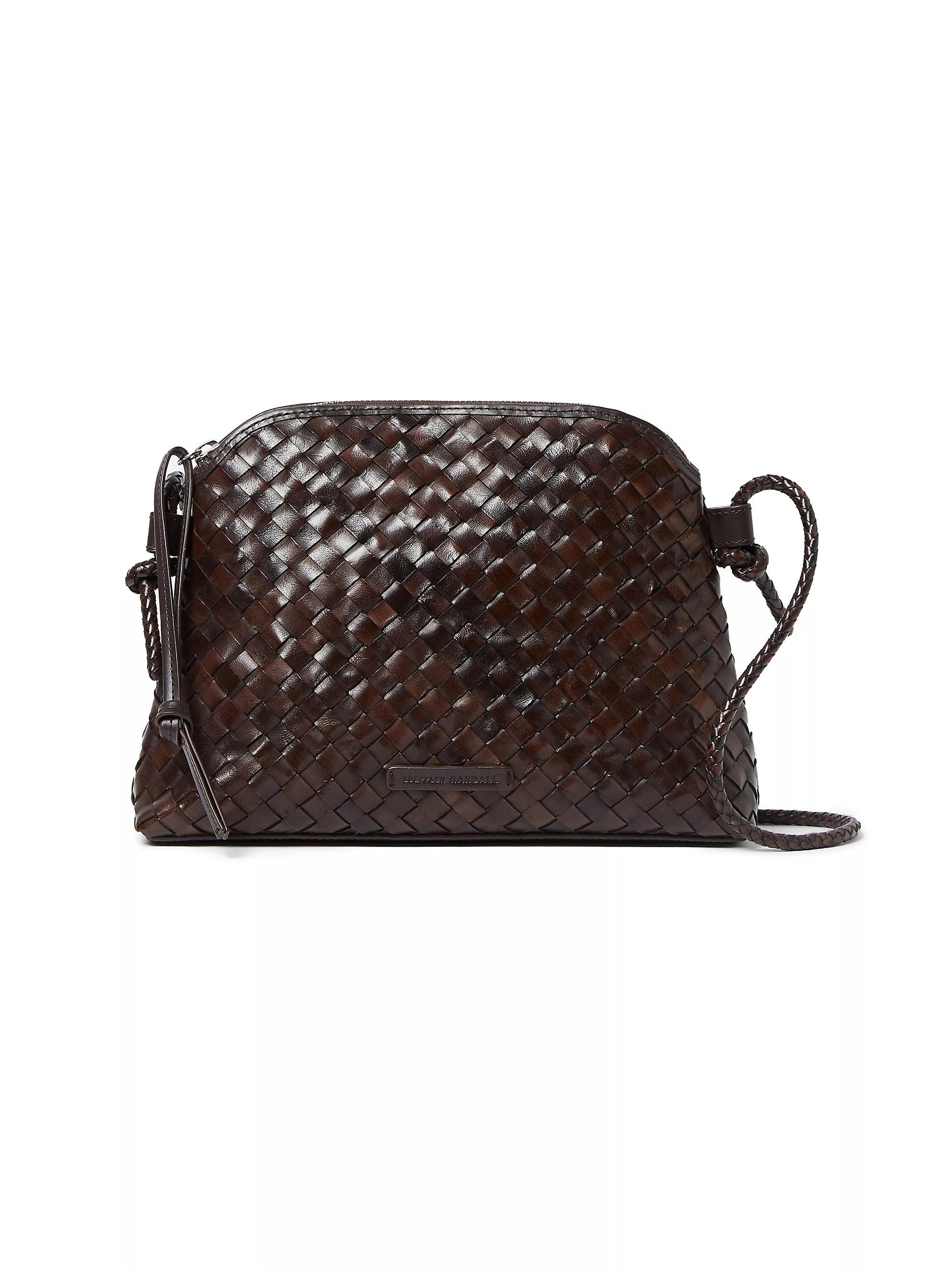 Loeffler Randall Mallory Chocolate Woven Crossbody