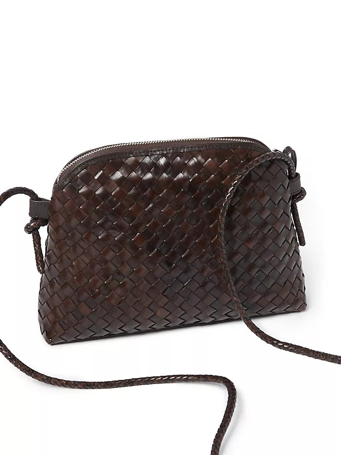 Loeffler Randall Mallory Chocolate Woven Crossbody