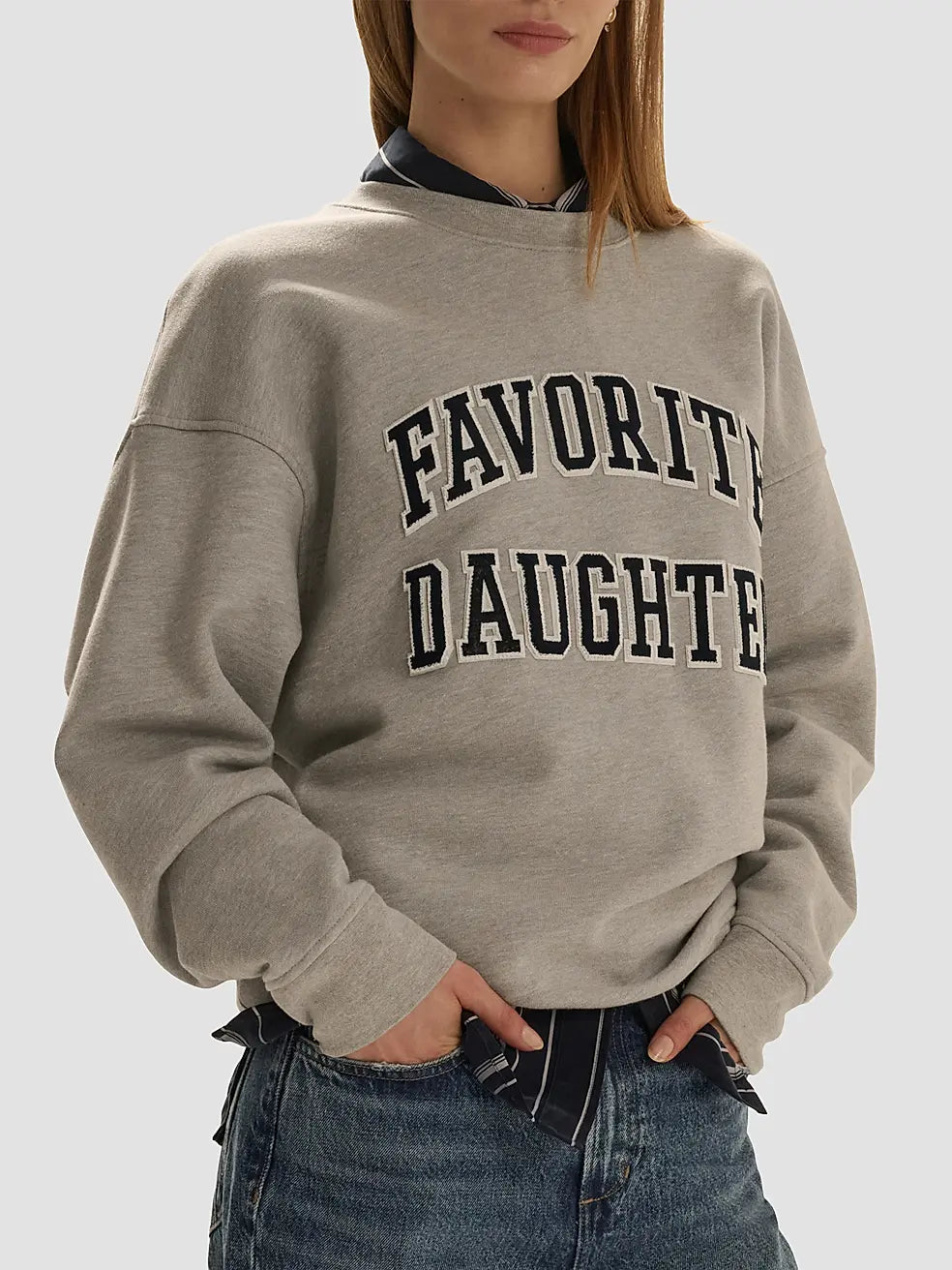 Favorite Daughter The Embroidery Collegiate Sweatshirt