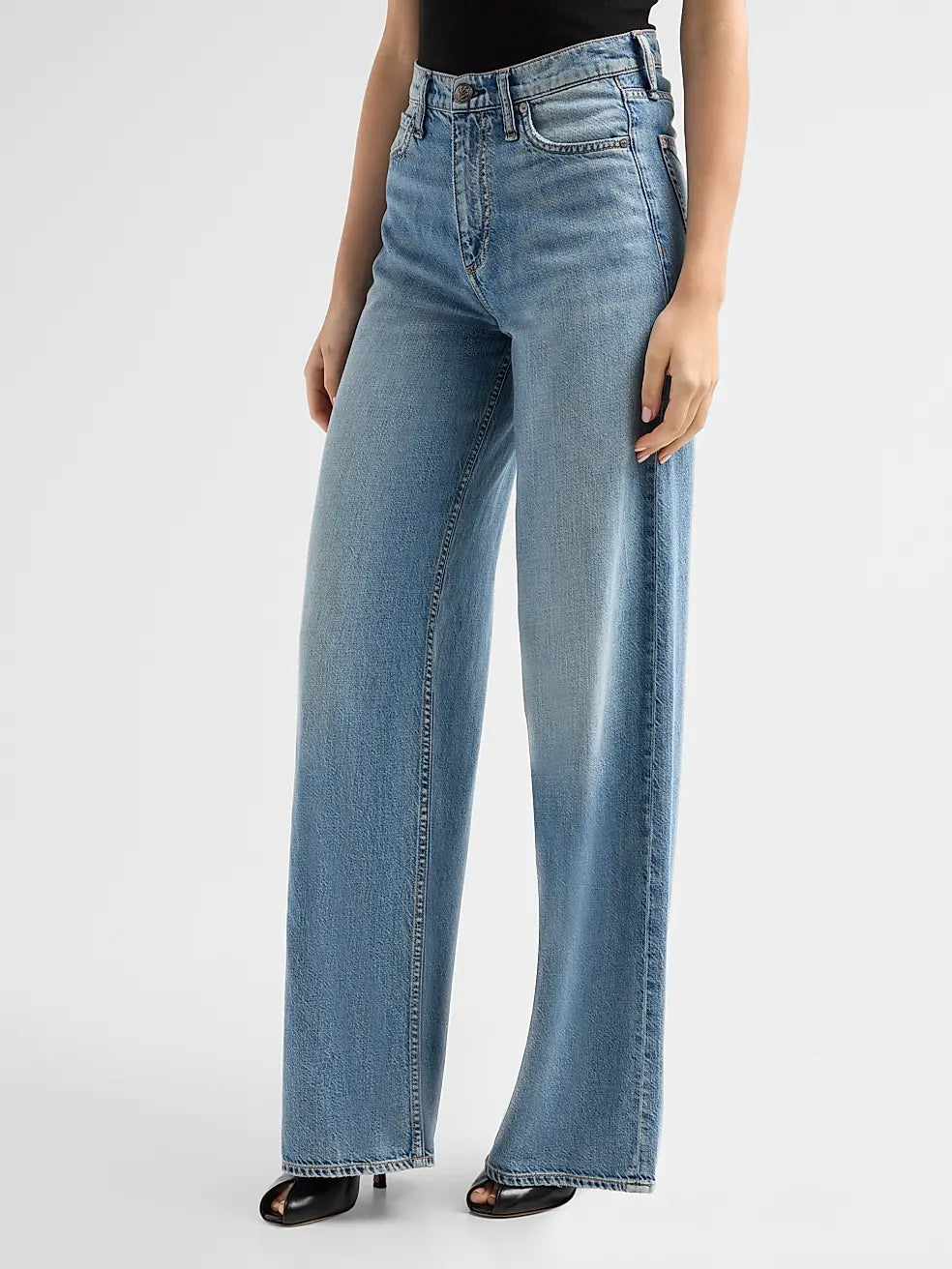 Rag & Bone Featherweight Sofie High Rise Full Wide Leg in Beverly