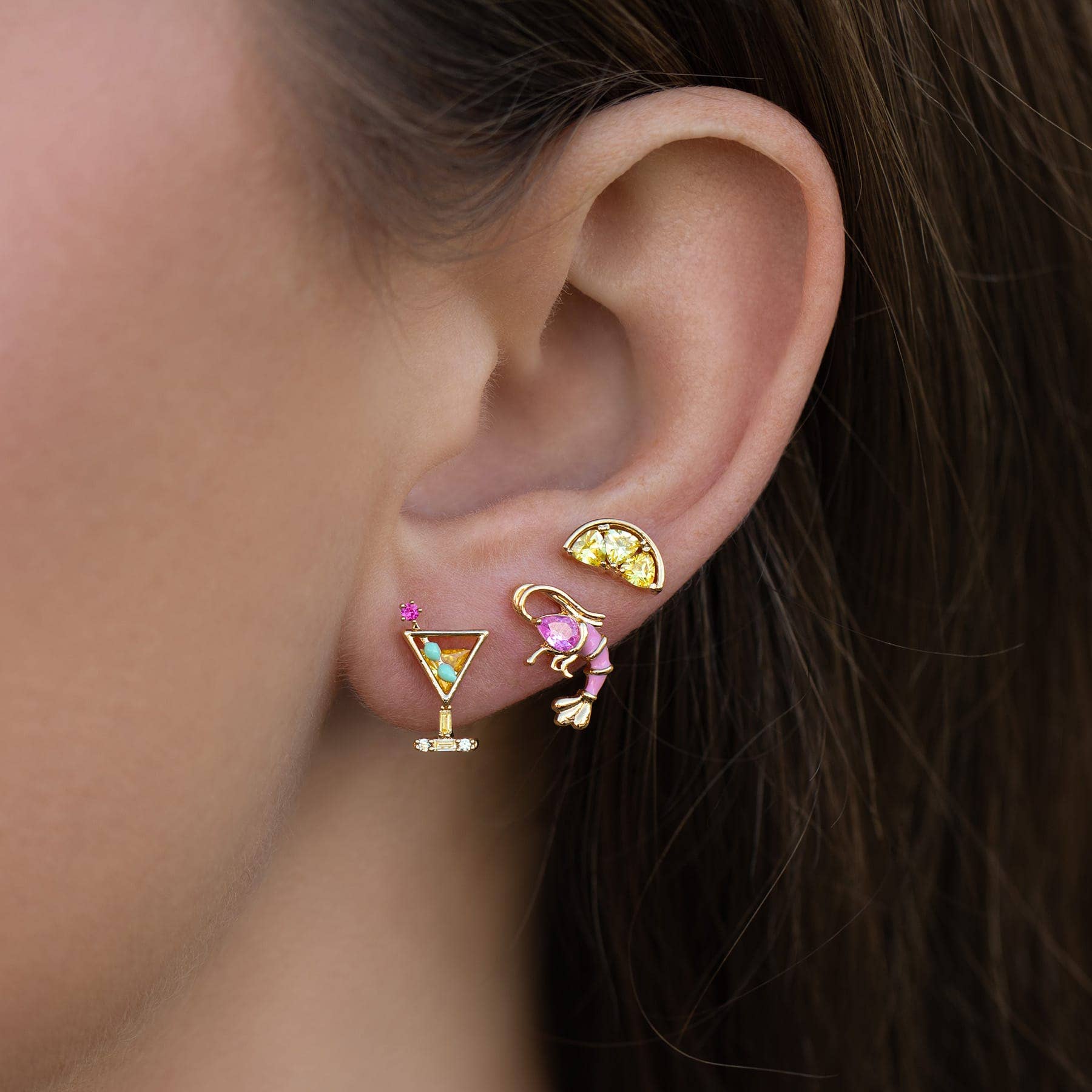 Girls Crew Shrimp Cocktail Studs