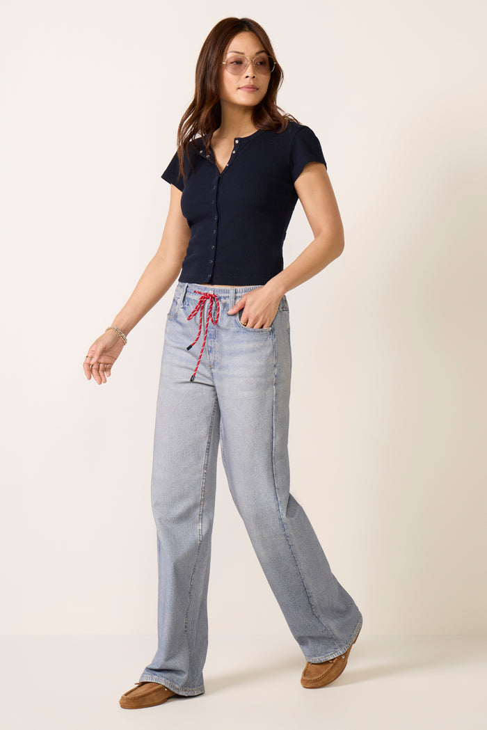Rag & Bone Miramar Drawcord Wide Leg Pant Brighton