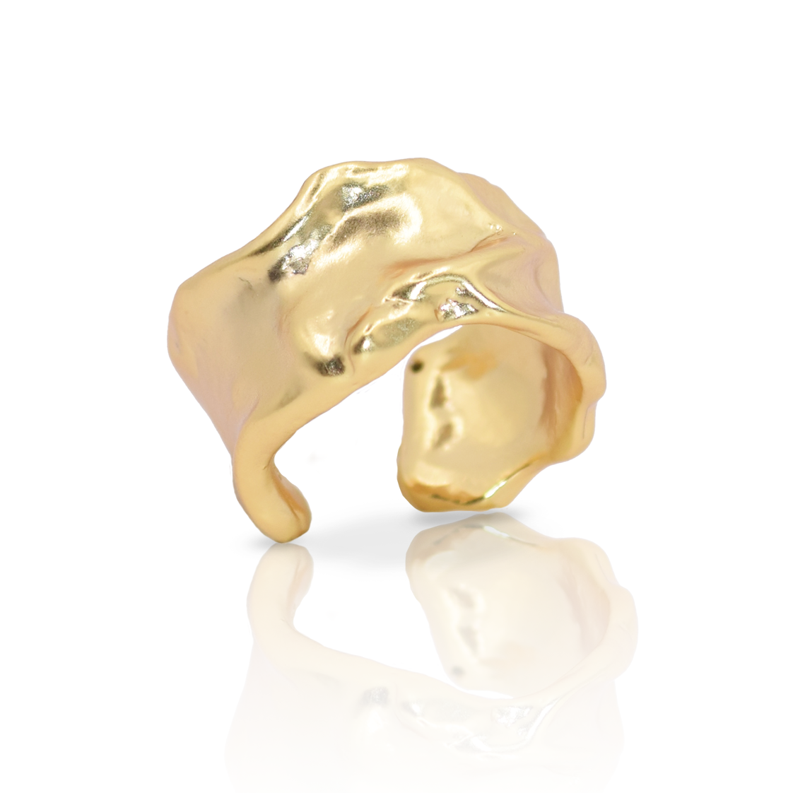 Karine Sultan Sculptural Crumpled Foil Ring