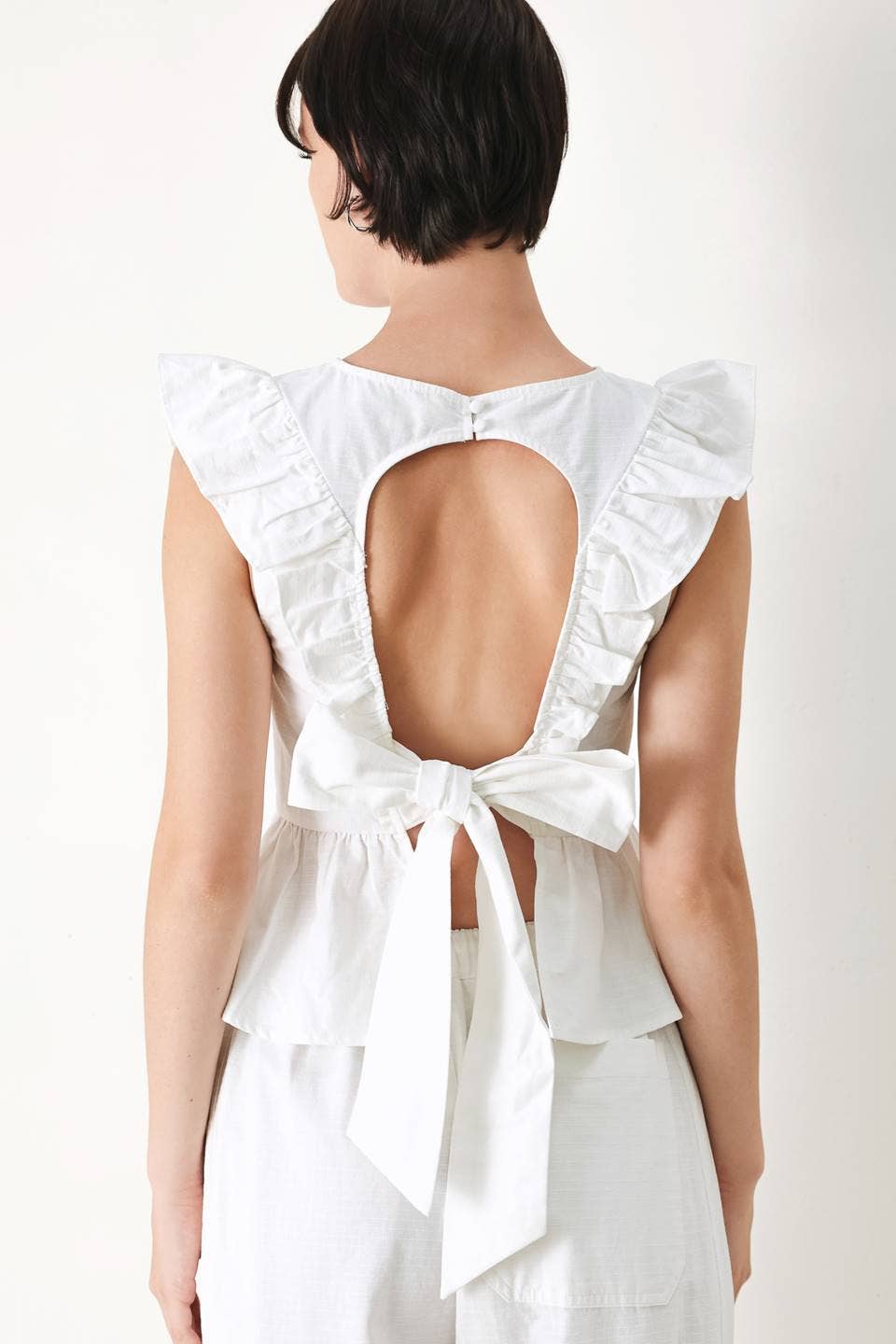 Flying Tomato Solid Woven Top FT1815B-A