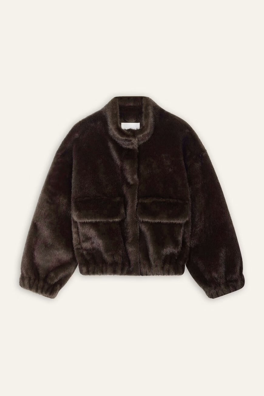 BA&SH Paros Faux Fur Jacket