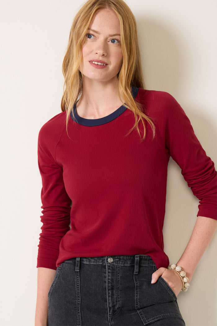 Pistola Glory Long Sleeve Raglan Tee - Spinel