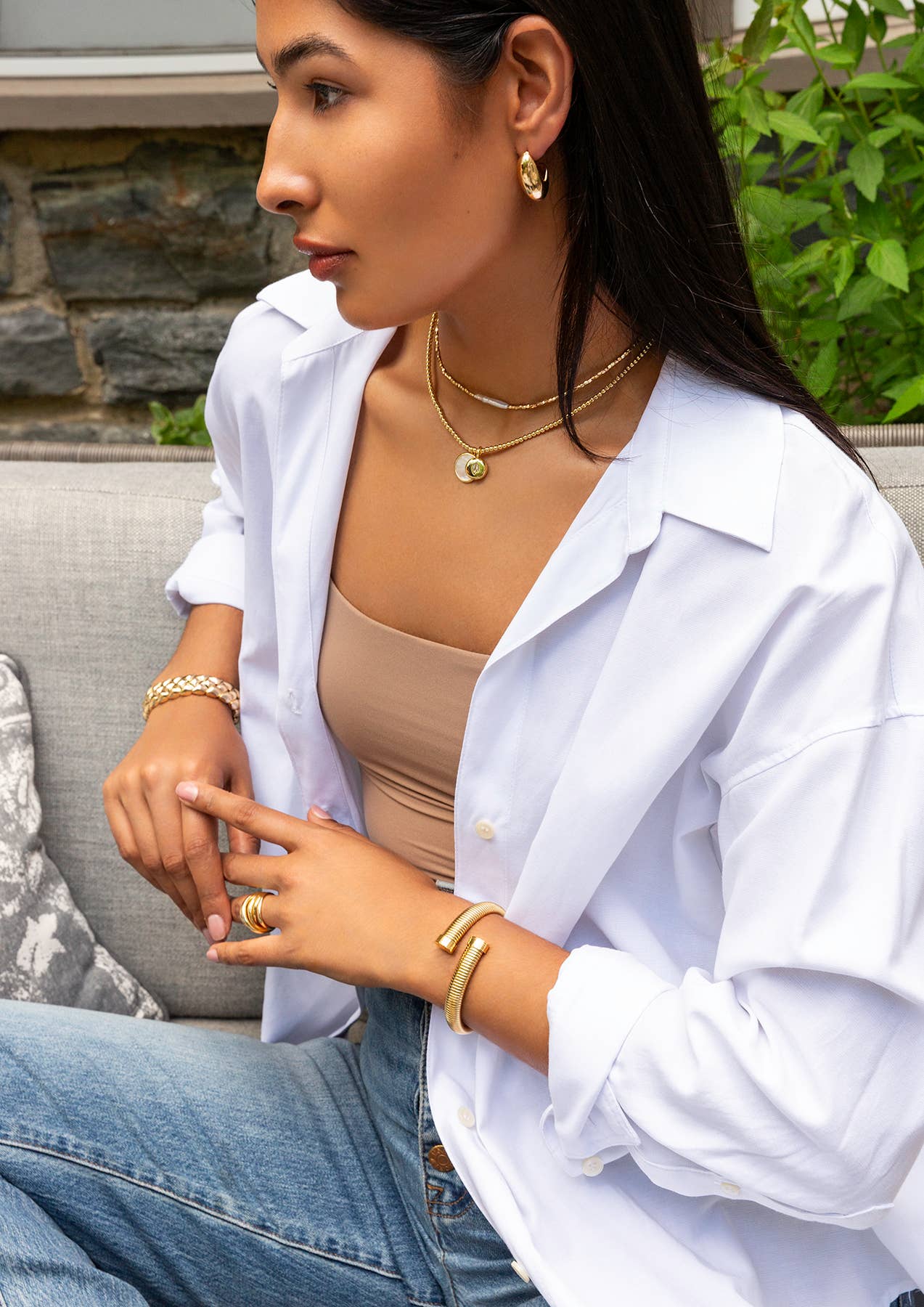 Marlyn Schiff Stretch coil wrap bracelet 3689B