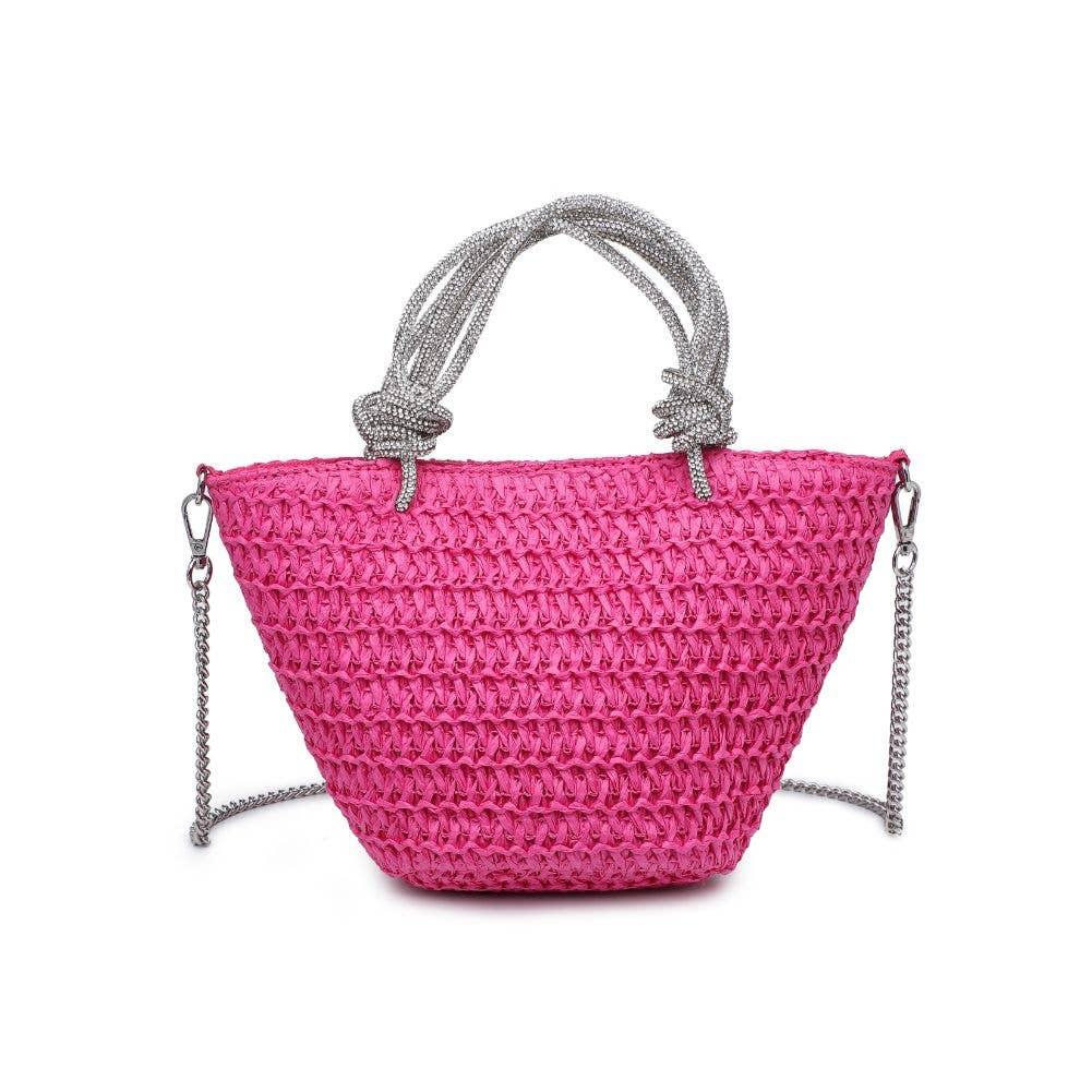 Urban Expressions Gaia Straw Mini Tote with Crystal Handles