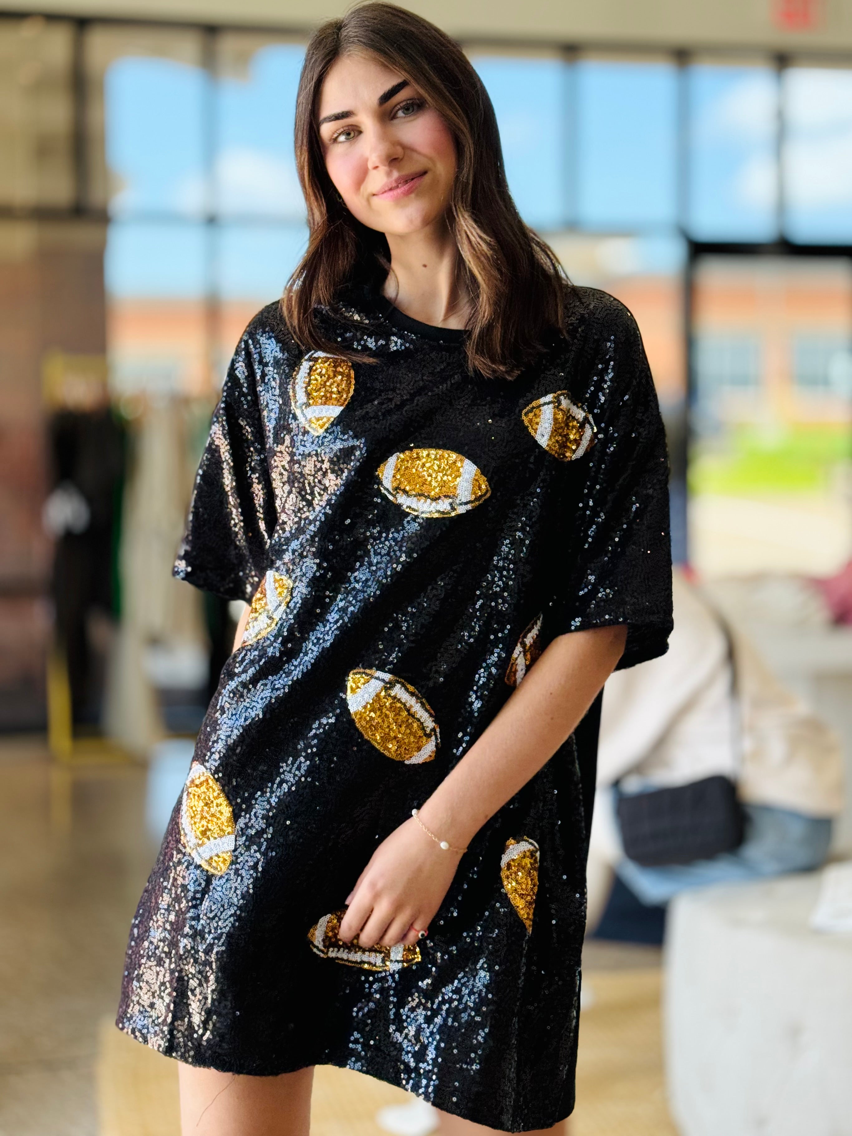 Catherine's Game Day Sequin T-Shirt Dress