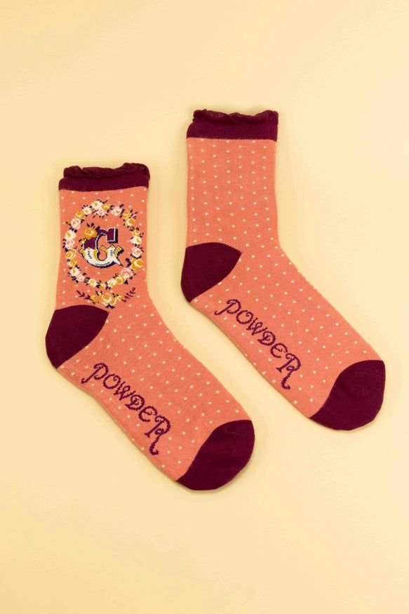 Powder Monogram Socks