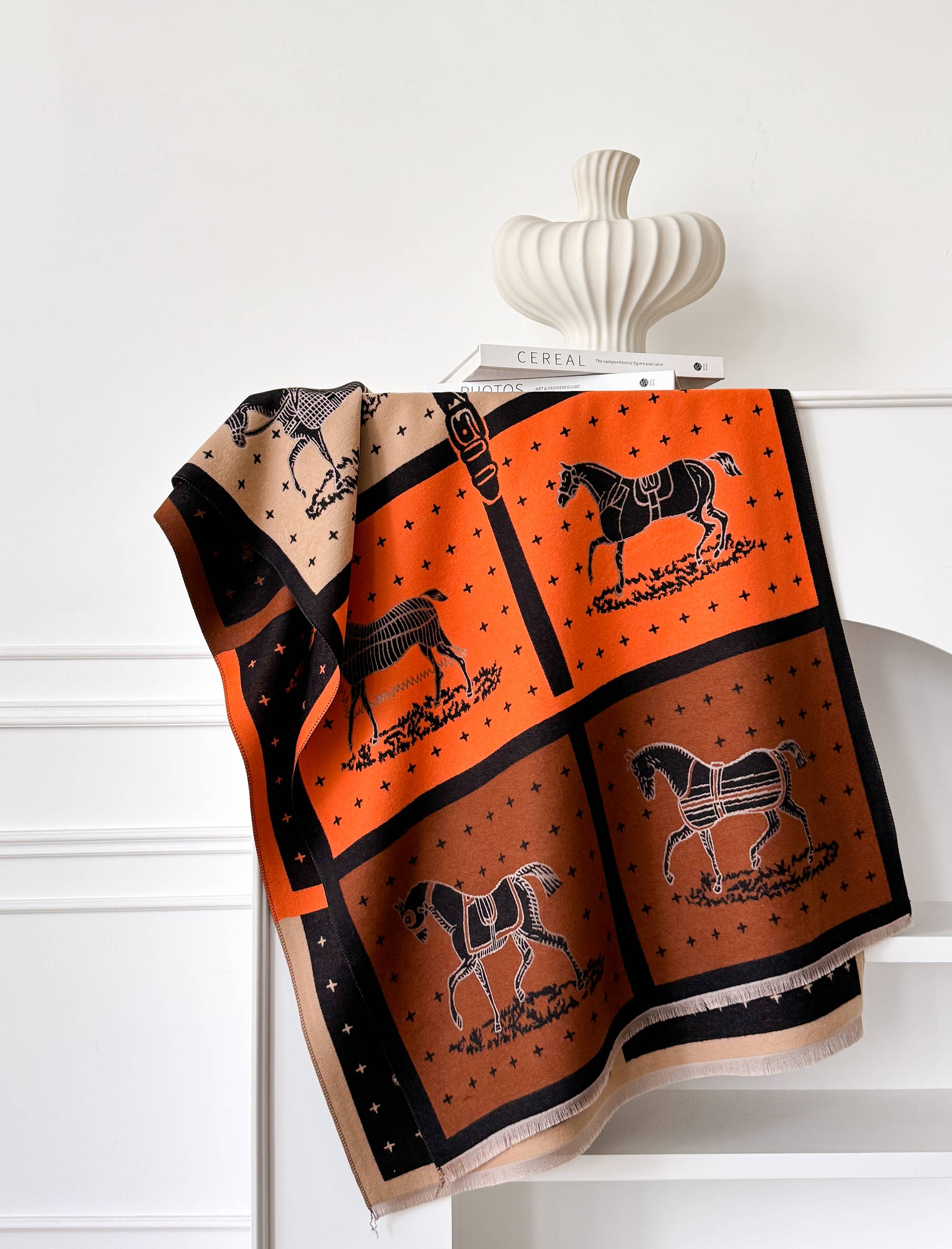 Winding River Orange / Black Horse Show Reversible Wrap