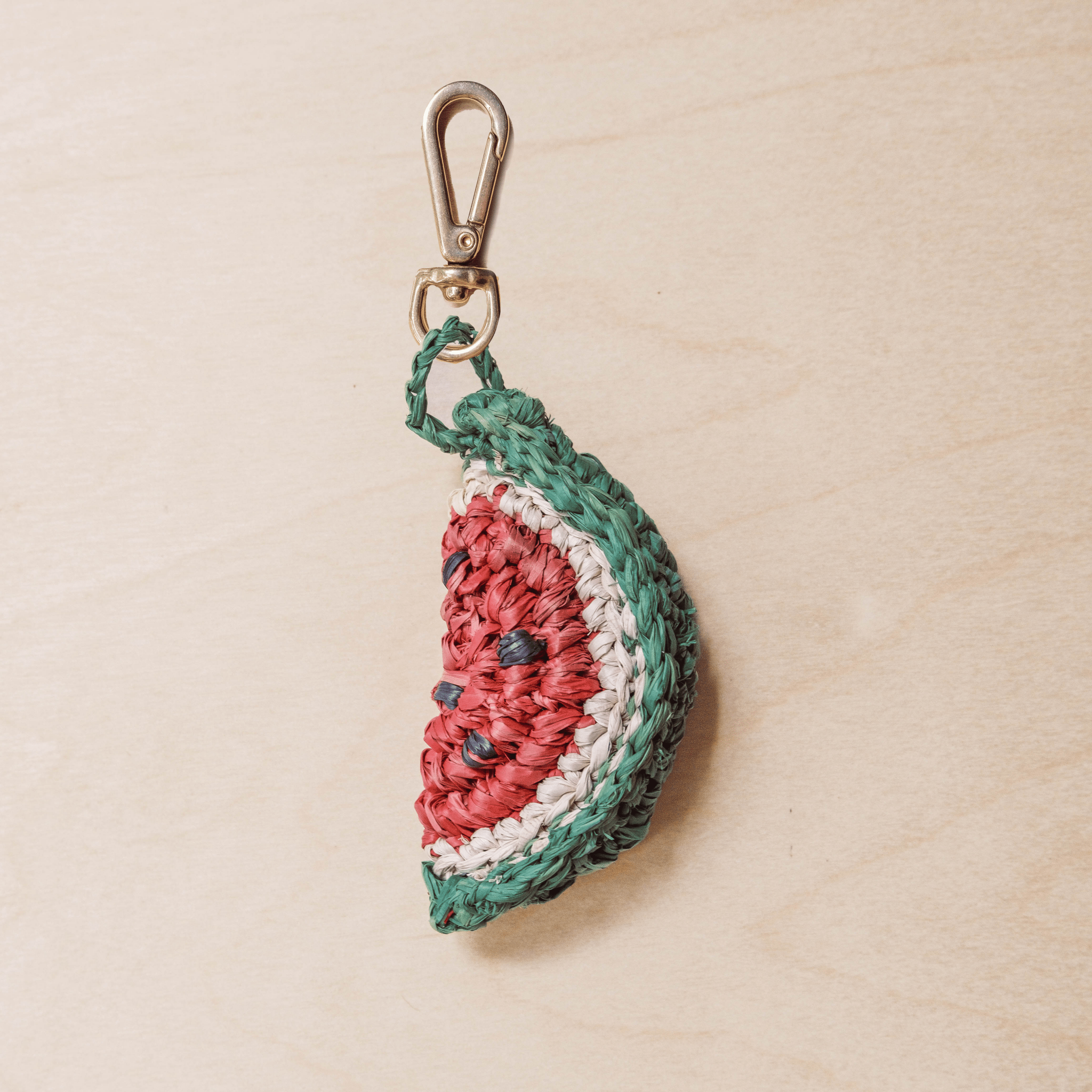 Watermelon Bag Charm - Handwoven Crochet Keychain | LIKHÂ