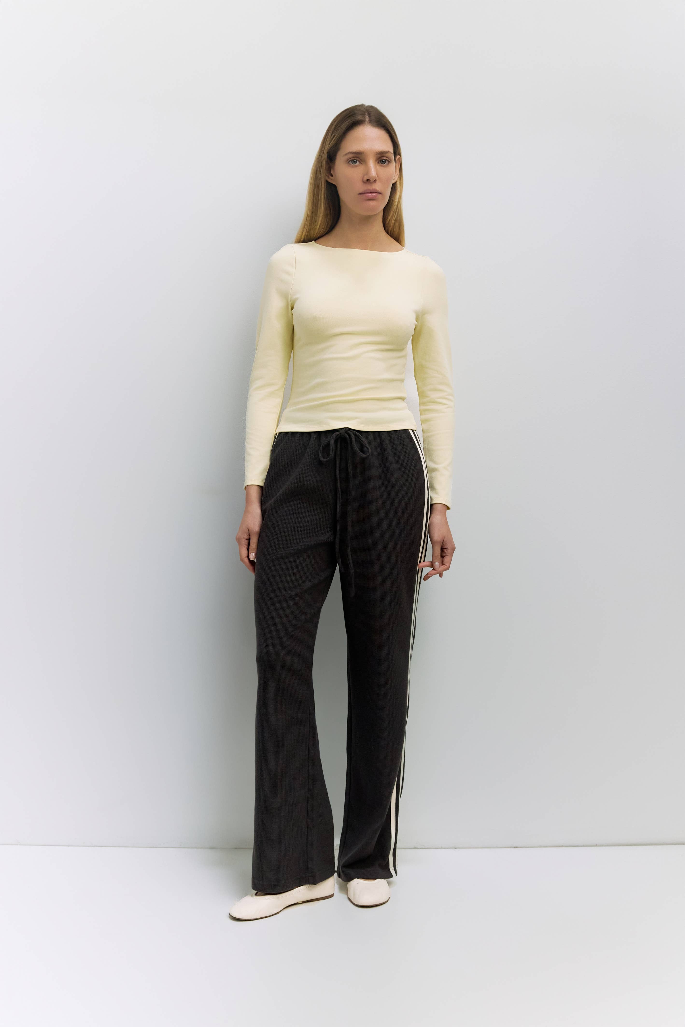 All Row The Martina Wide Neck Long Sleeve Top