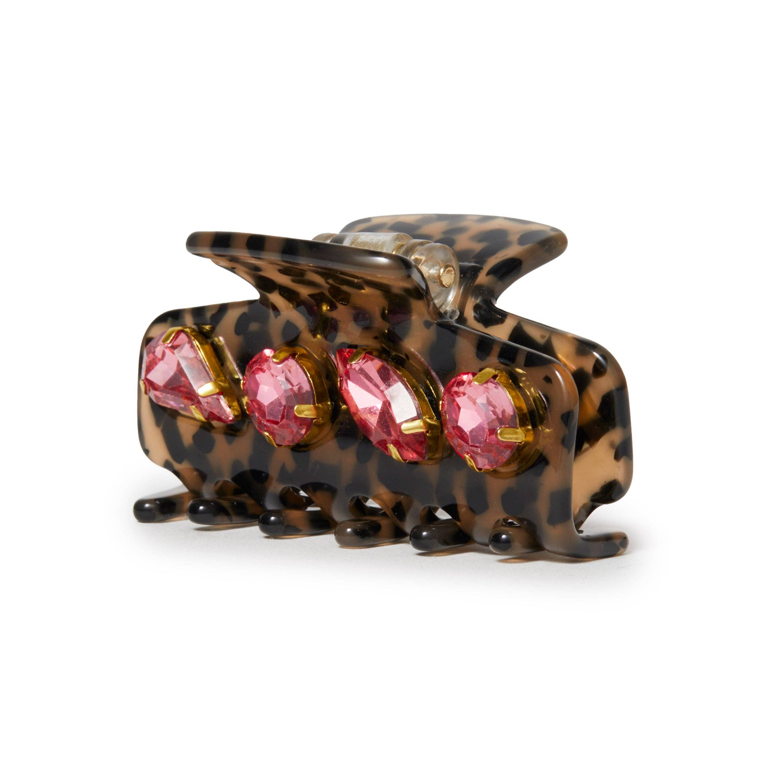 Lele Sadoughi Cheetah Mini Crystal Claw Clip