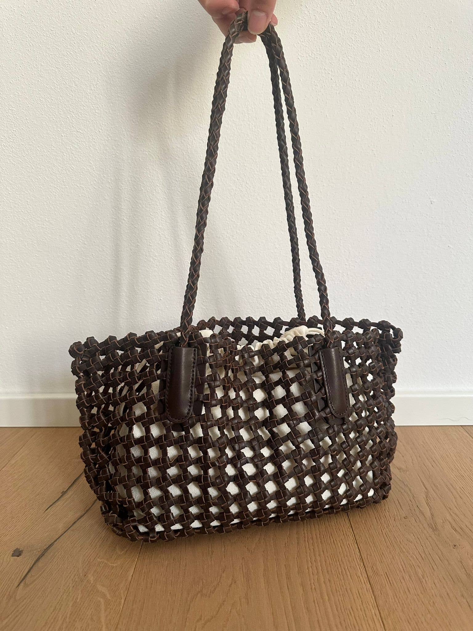 Italian Leather Collection Nicole Handwoven Tote