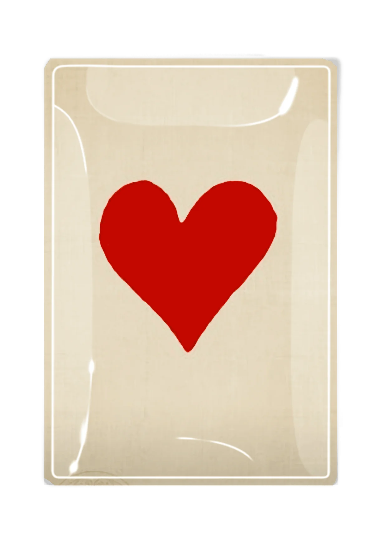 Ben's Garden Red Long Heart Decoupage Glass Tray