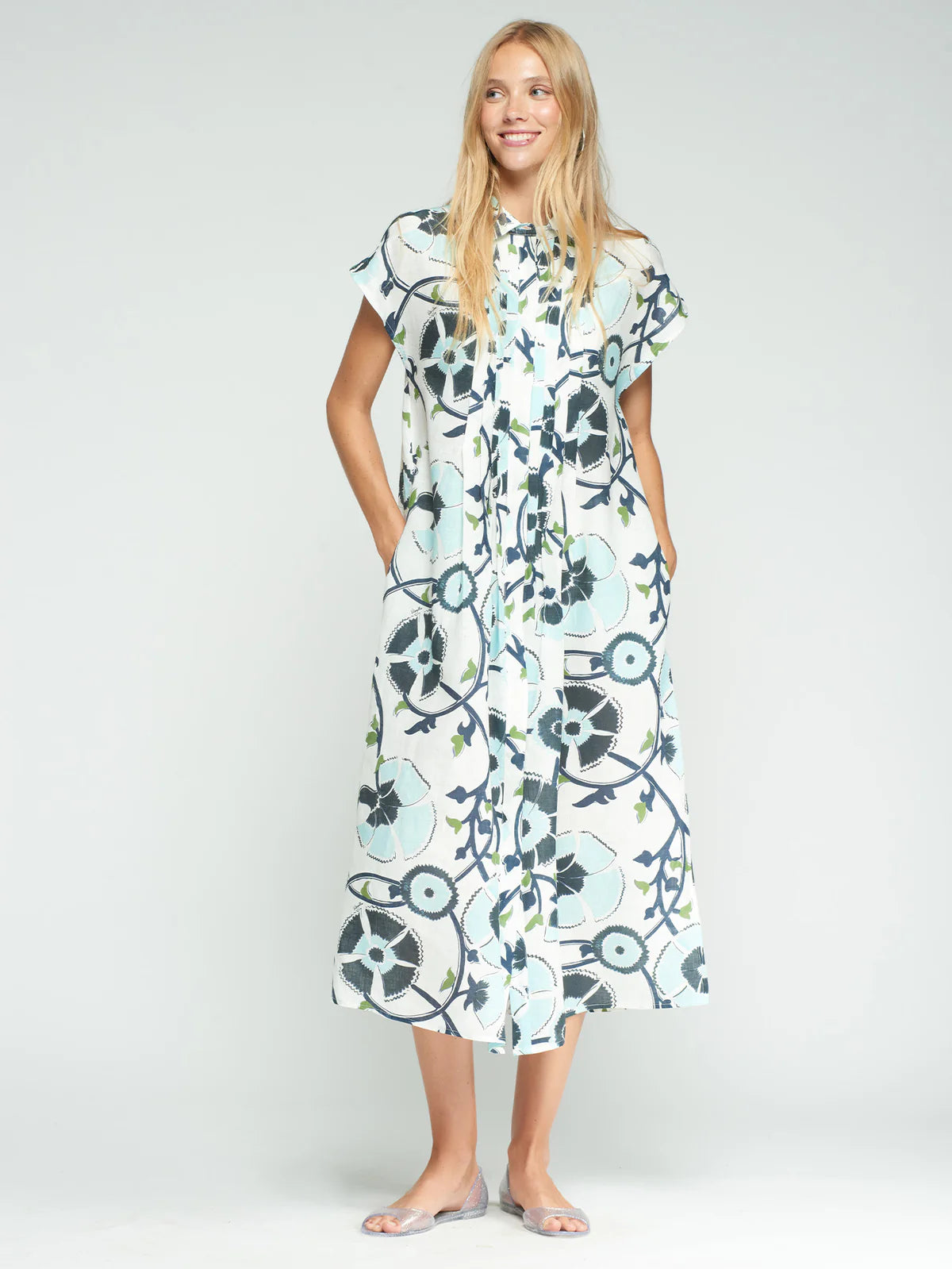 Vilagallo Floral Pattern Print Dress 33357