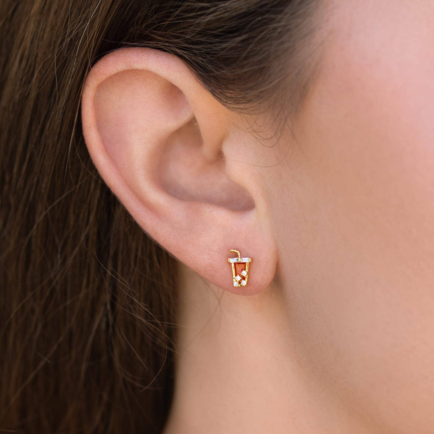 Girls Crew Iced Coffee Studs