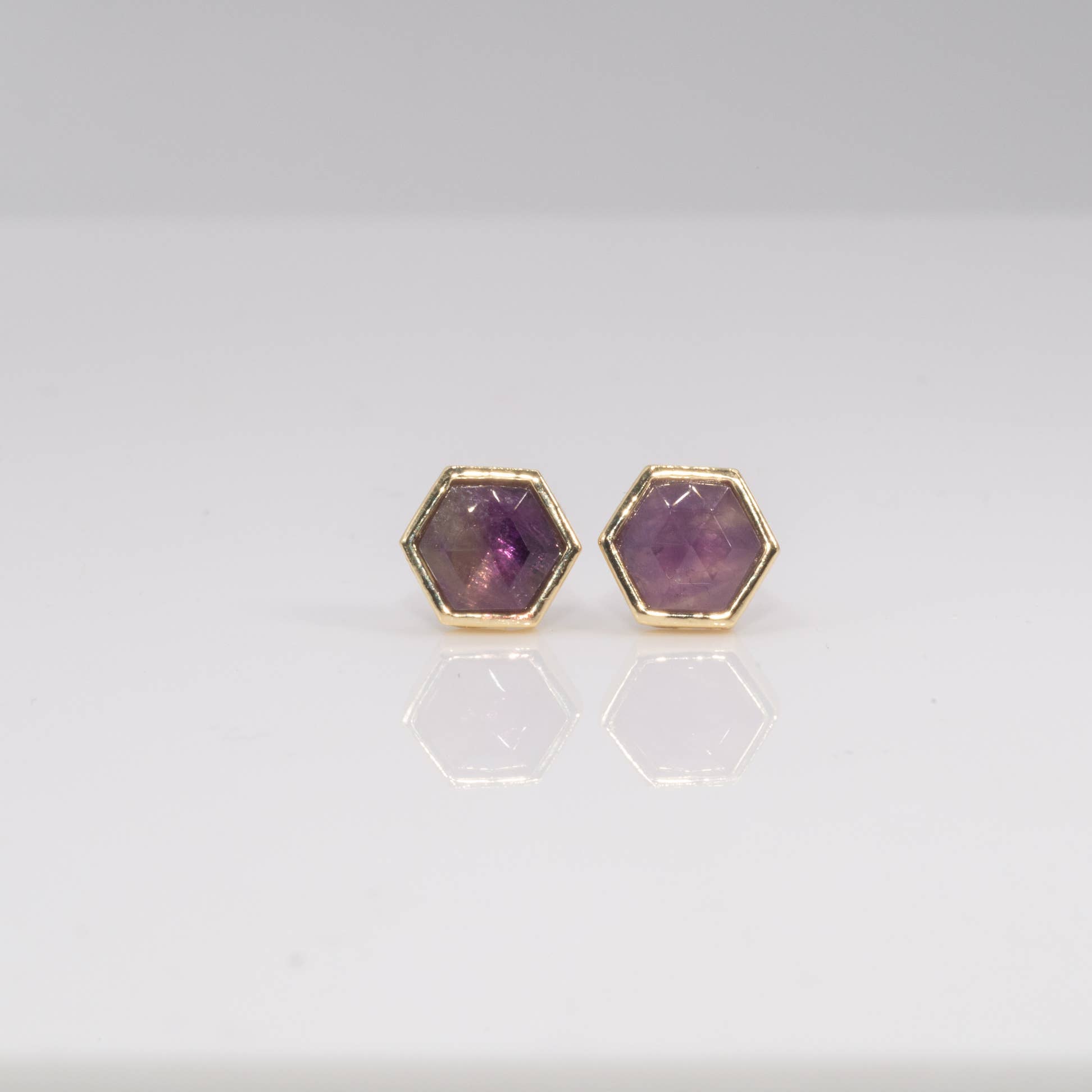 Leslie Francesca Hexagon Gemlet studs