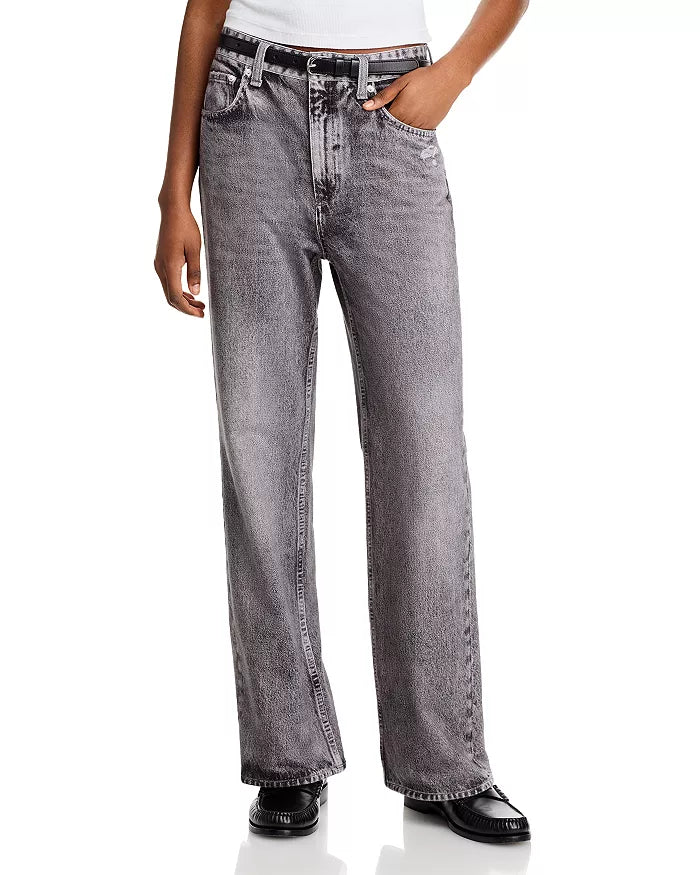 Rag & Bone Miramar Shea Relaxed Straight - Raven