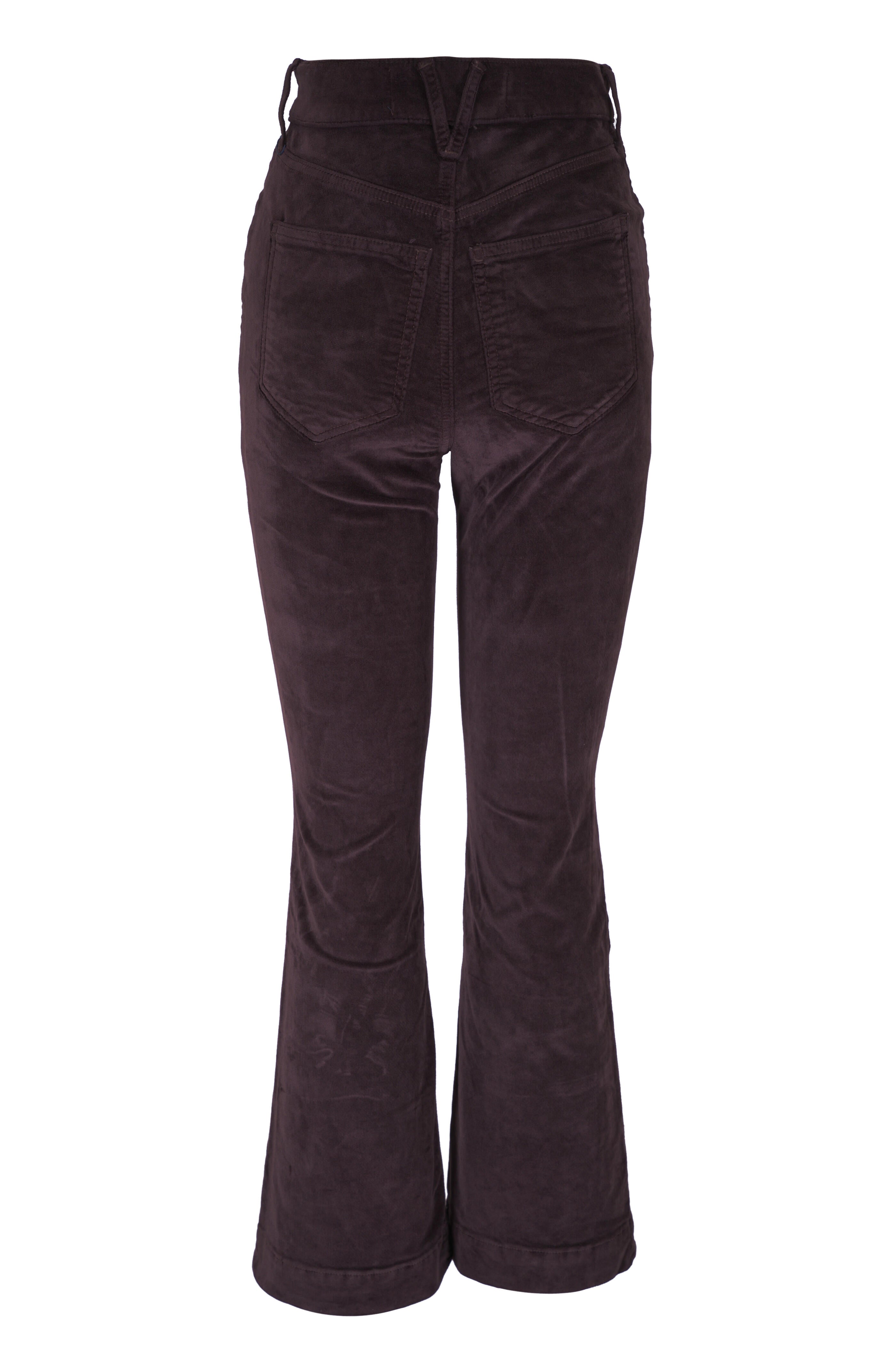 Veronica Beard Carson Ankle Flare Velvet Jean