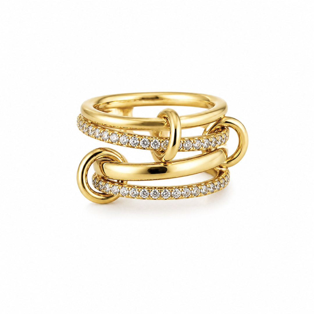Sahira Mina Pave Stacked Ring