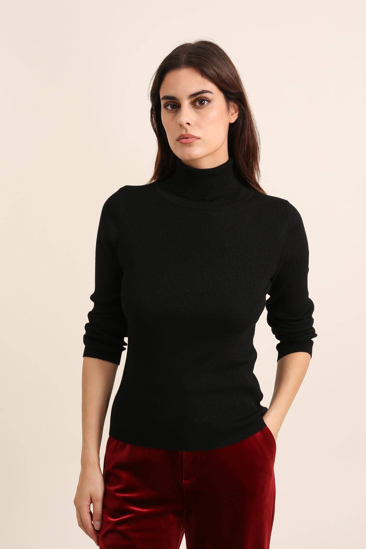 Carmine Paris Ribbed Turtleneck Sweater 8802
