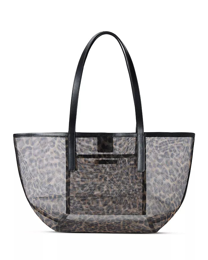 Loeffler Randall Easton Mesh Leopard/Black Tote