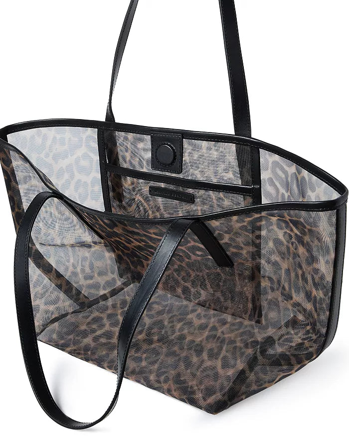 Loeffler Randall Easton Mesh Leopard/Black Tote