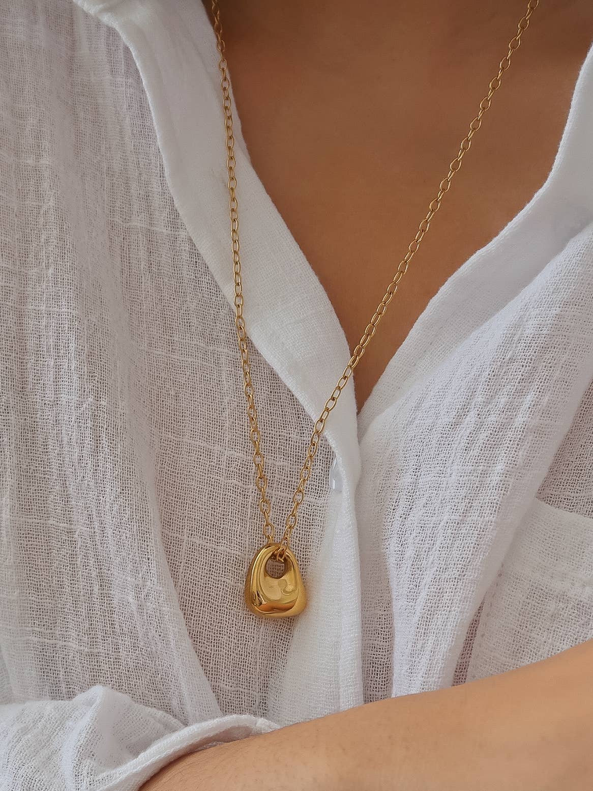 Flânerie Rosélia 18K Gold Non-Tarnish Charm Necklace