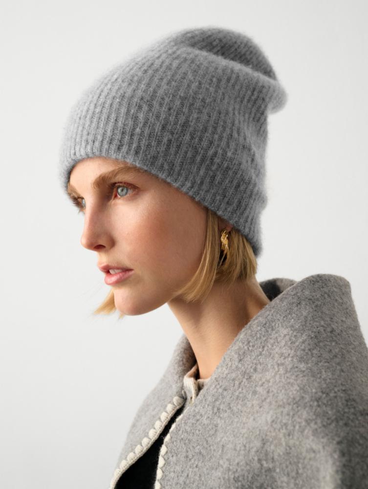 White + Warren Cashmere Plush Rib Beanie 16137