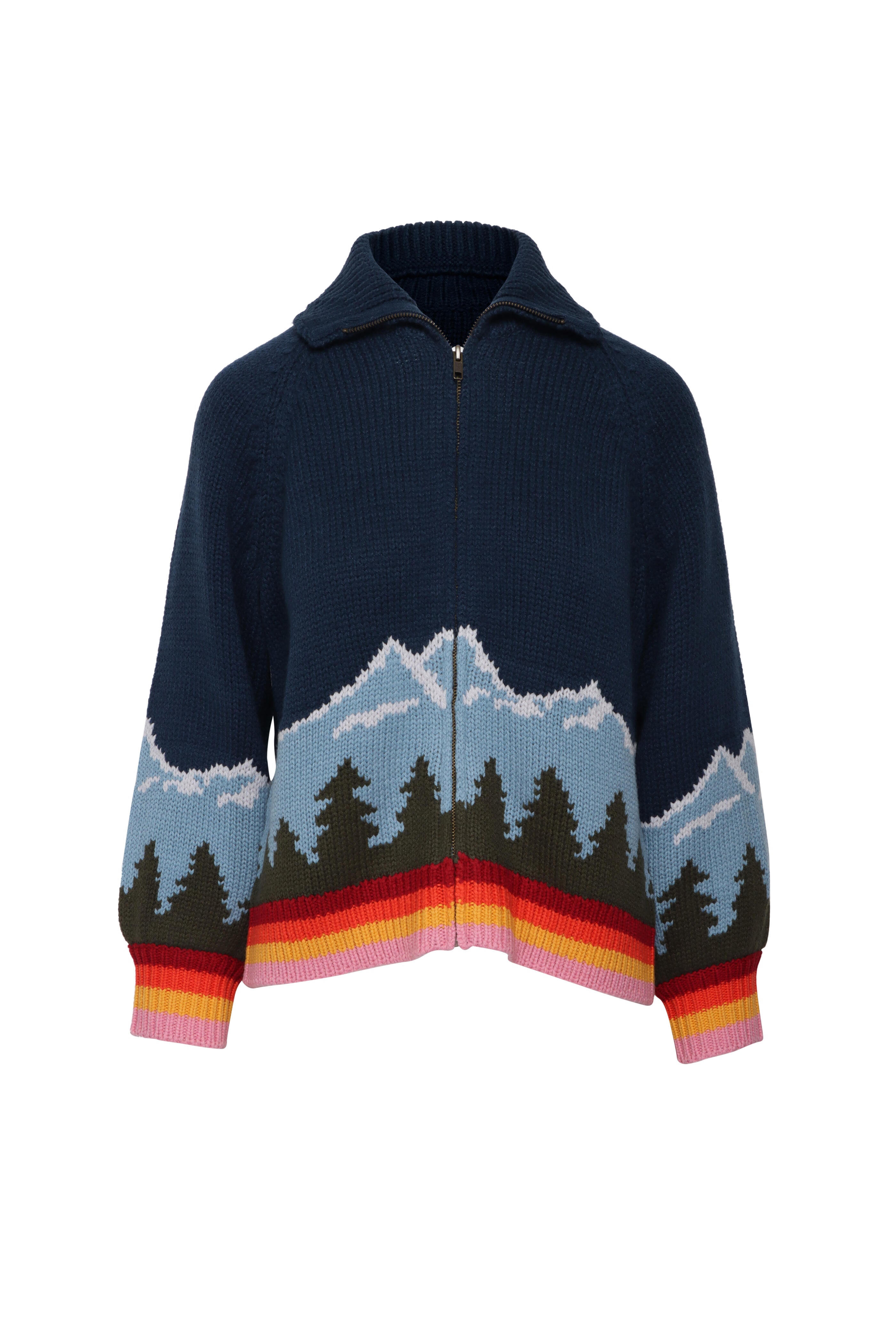 The Great The Vista Full-Zip Sweater Evergreen