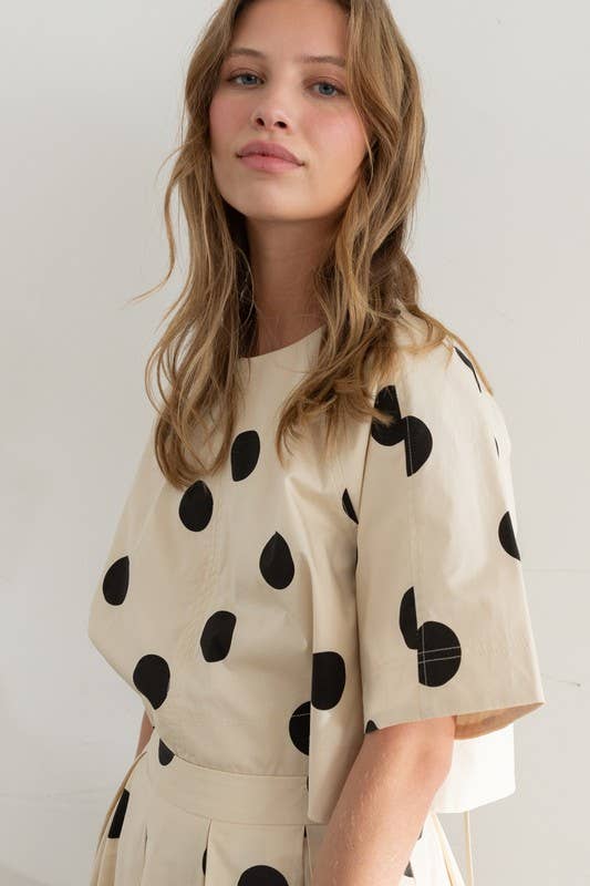 Heyson Polka Dot Back-Tie Top JOT1116