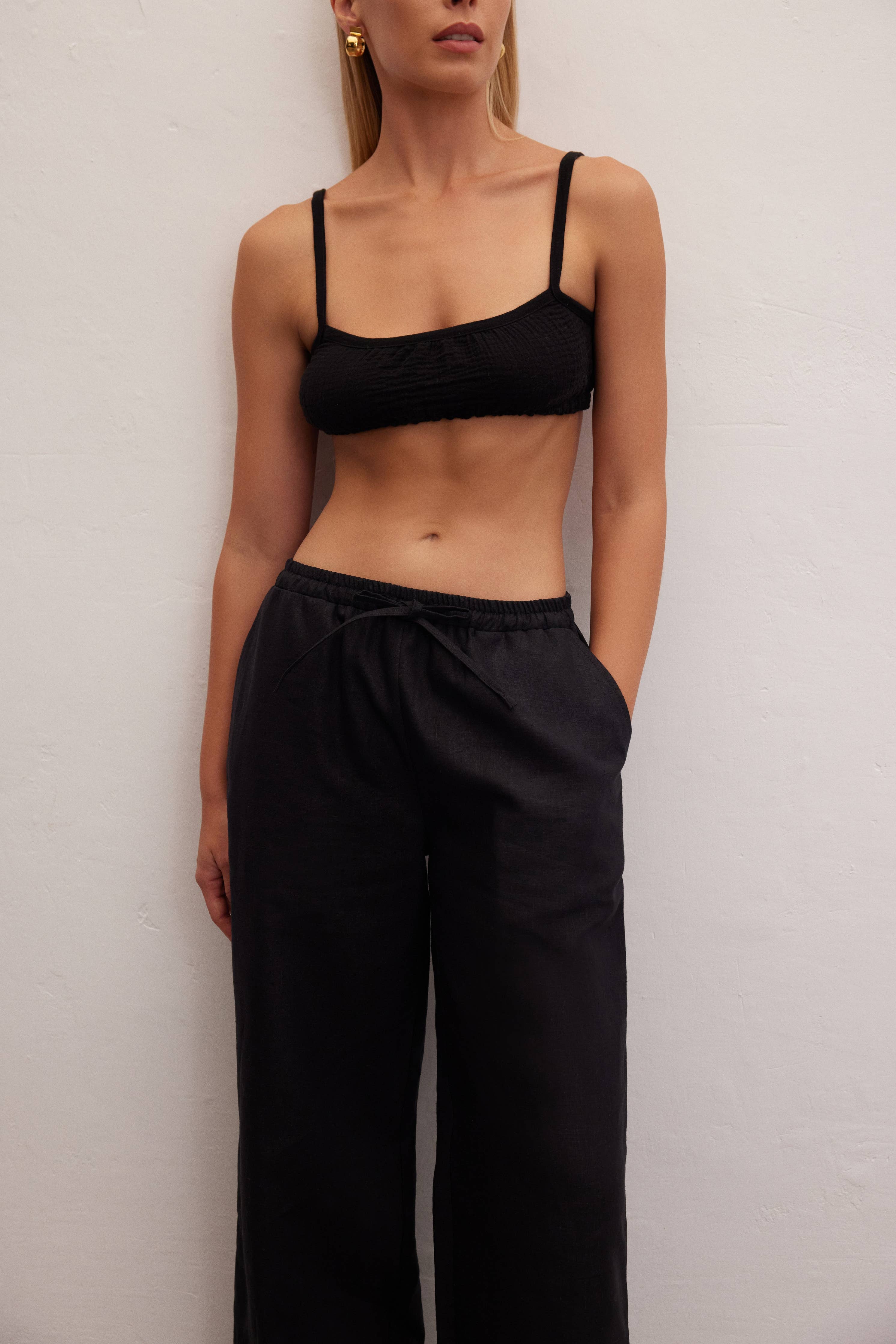 Le Cle Ivy Linen Wide Leg Pants