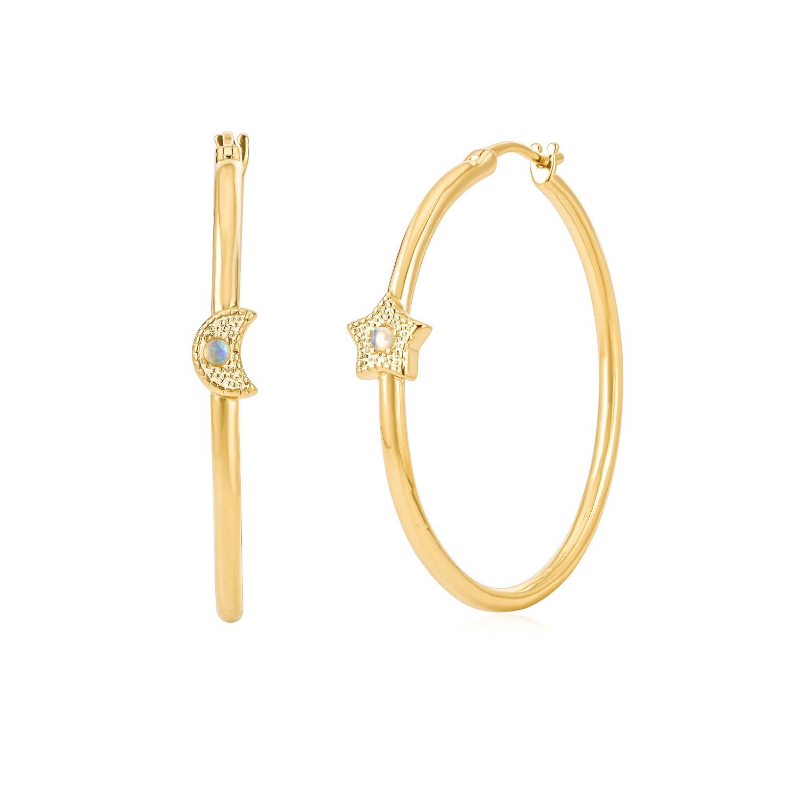 Leslie Francesca Neverland Large Opal Hoops