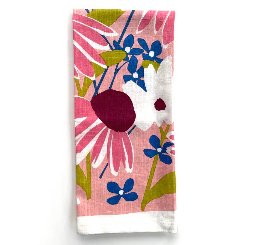 Elizabeth Grubaugh Echinacea Tea Towel