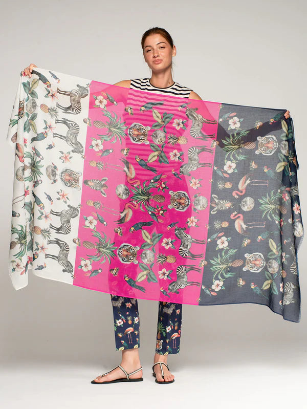 Vilagallo Disco Jungle Print Scarf 33531