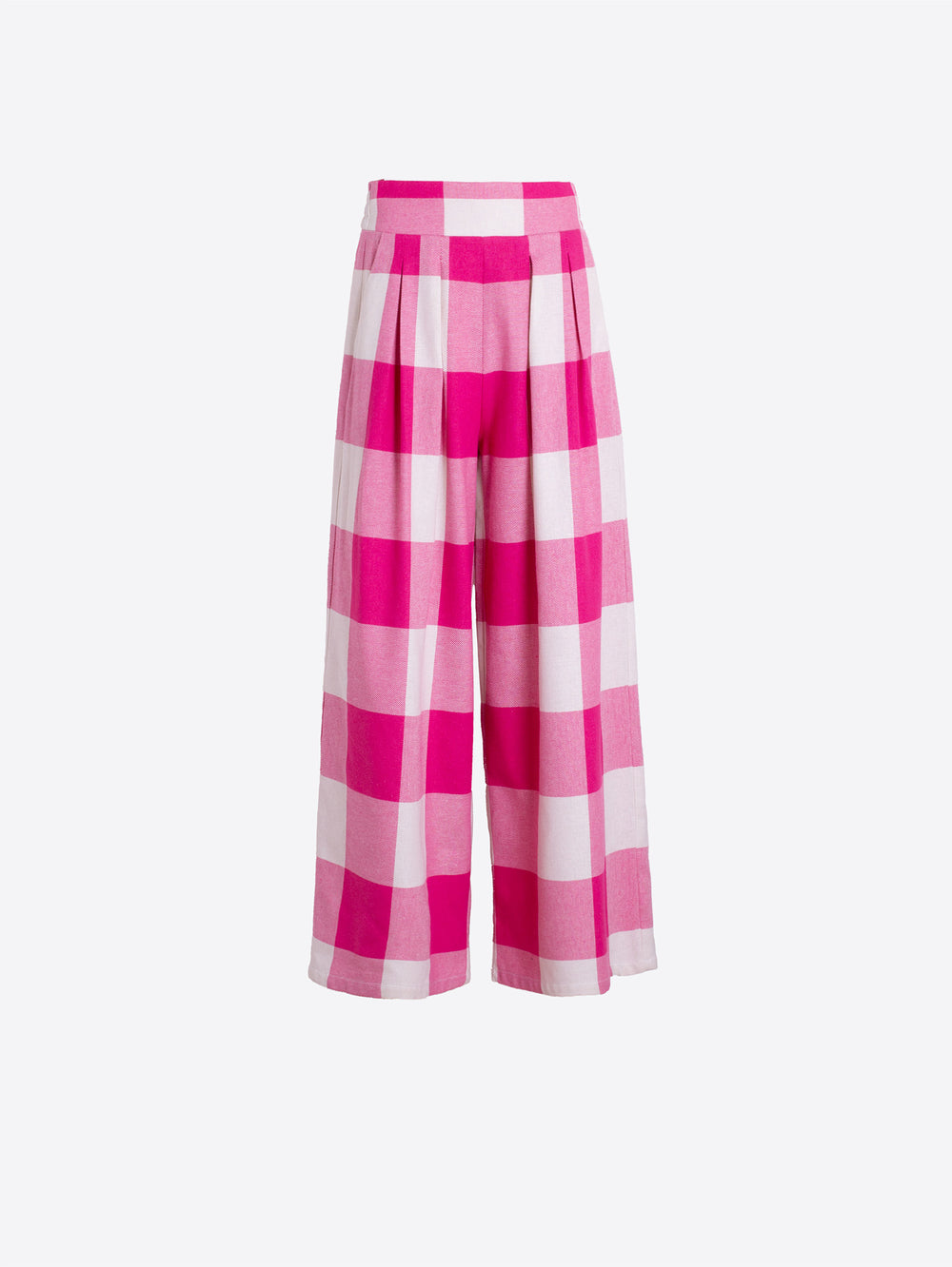 Vilagallo Pink Gingham Pleated Trouser 33210