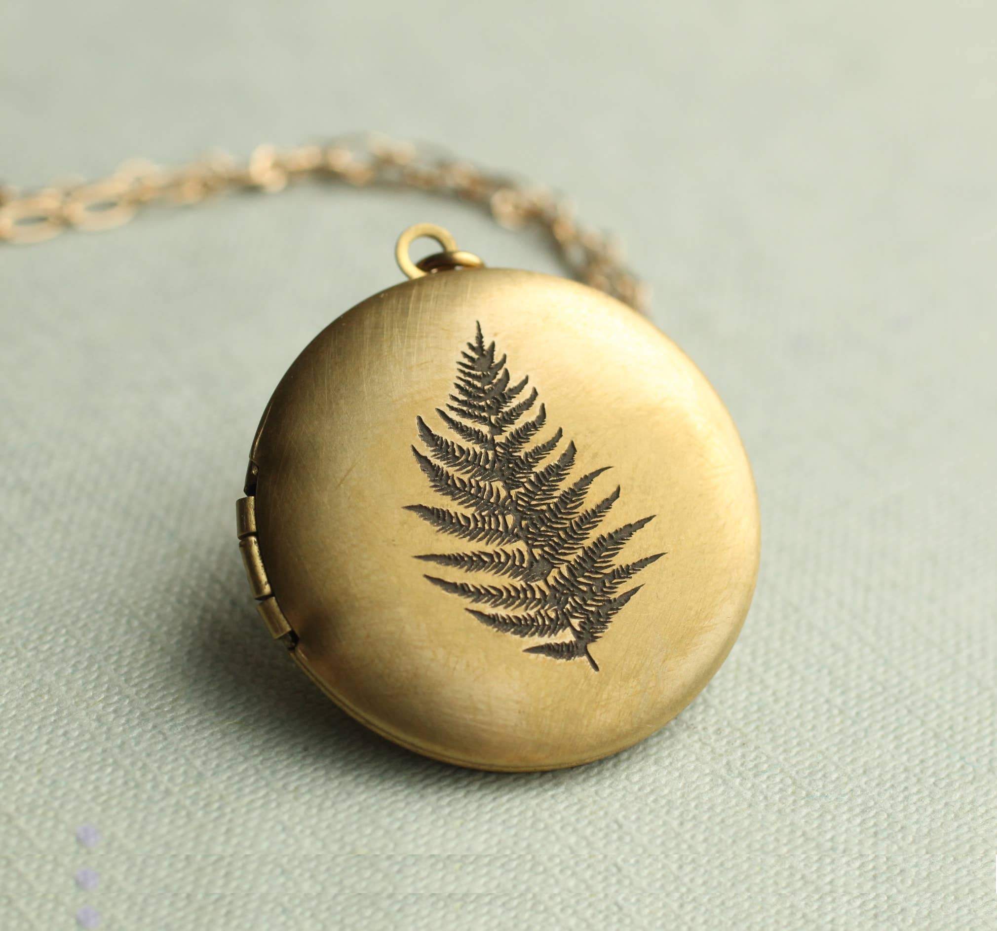 Silk Purse, Sow’s Ear Engraved Fern Locket