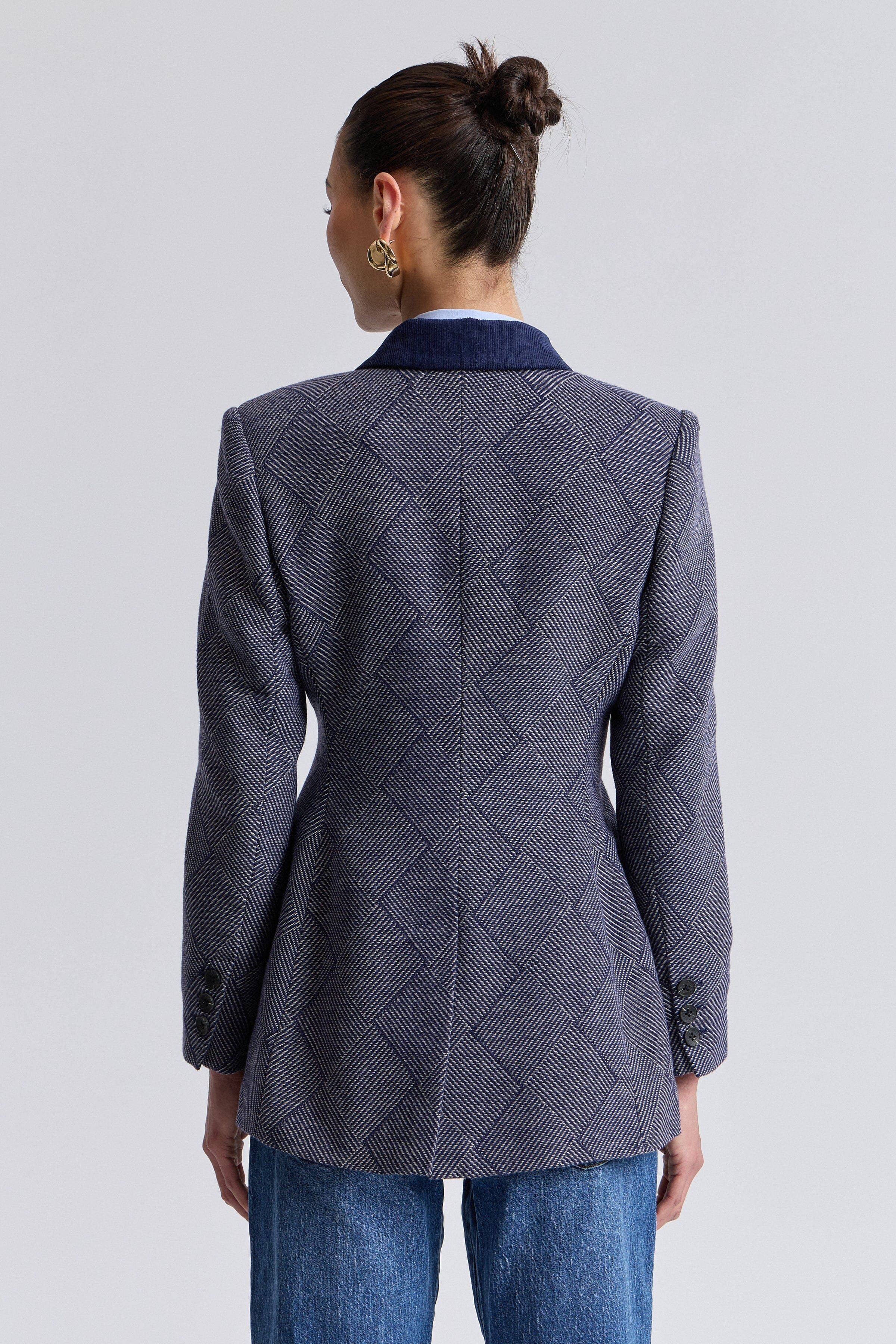 Avec Les Filles Basketweave Hourglass Blazer 84920