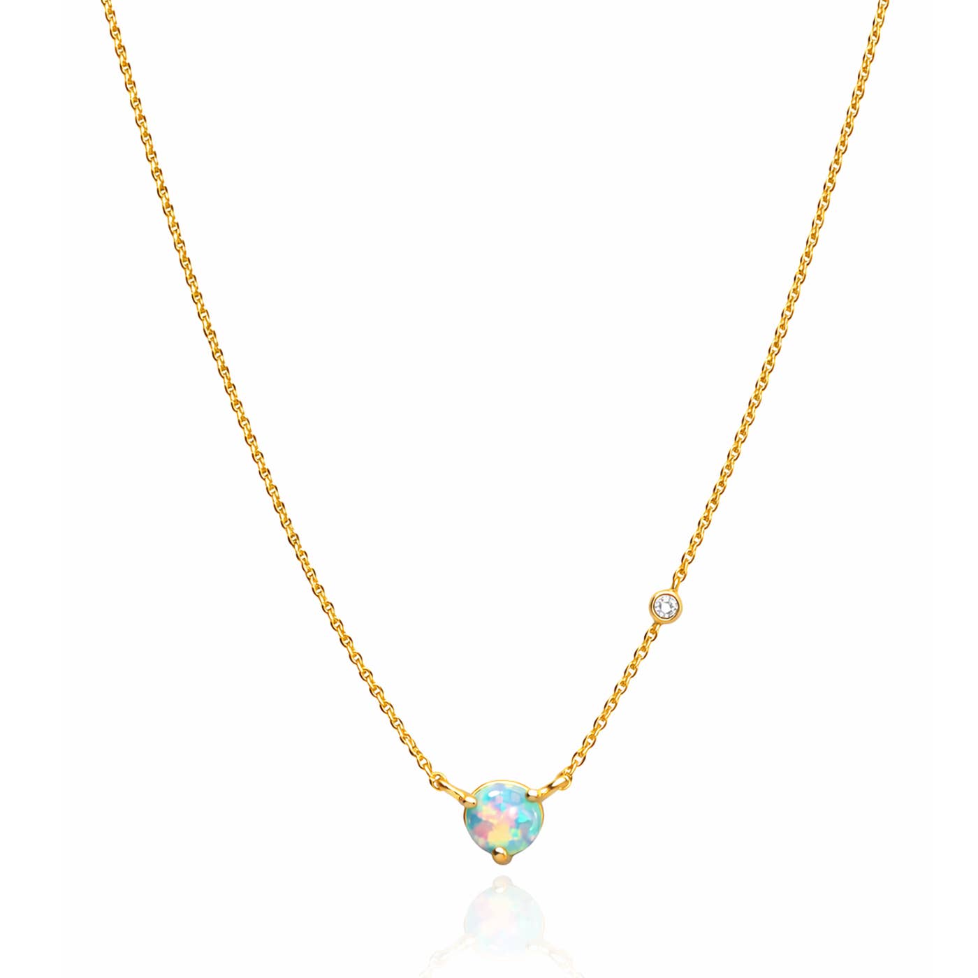 Tai Jewelry Mini Opal Pendant Necklace SPN-9756