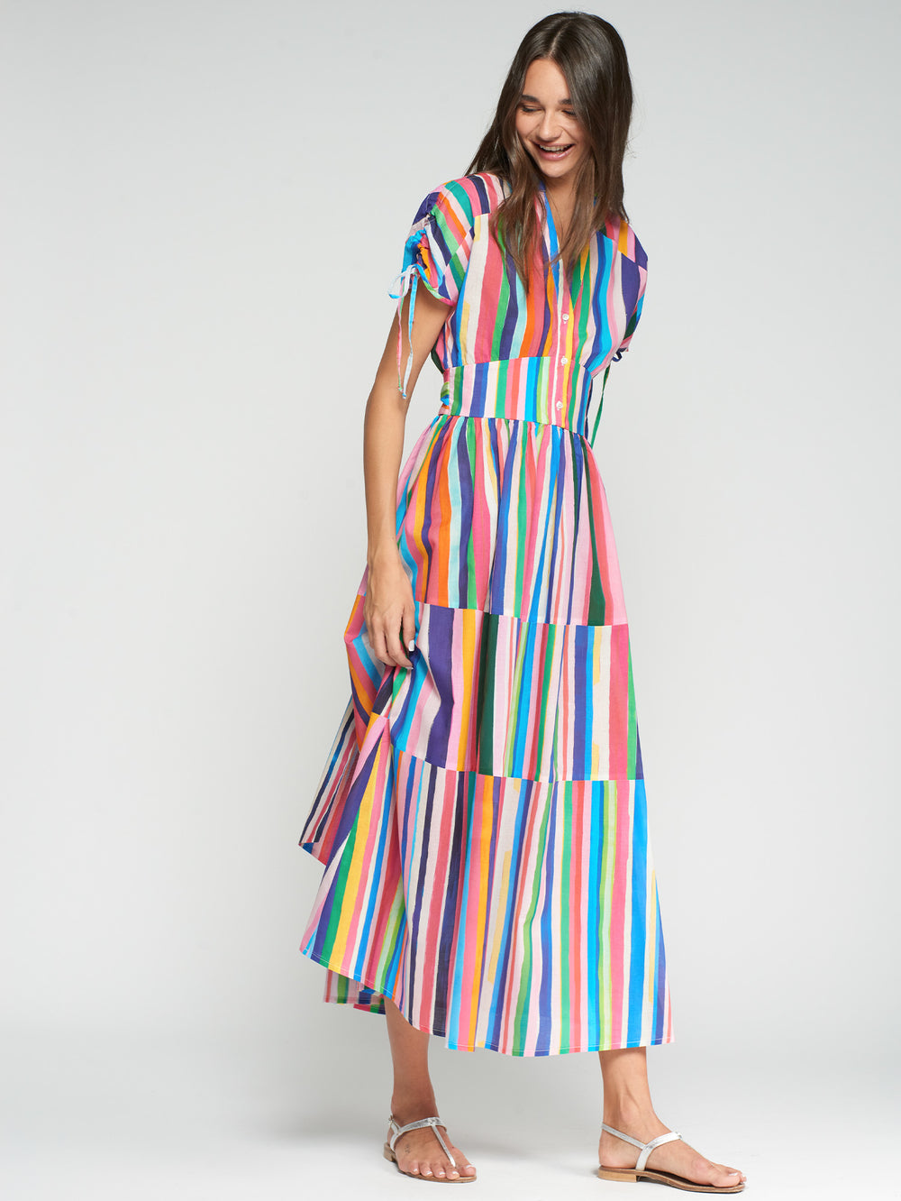 Vilagallo Multicolored Striped Dress 33296