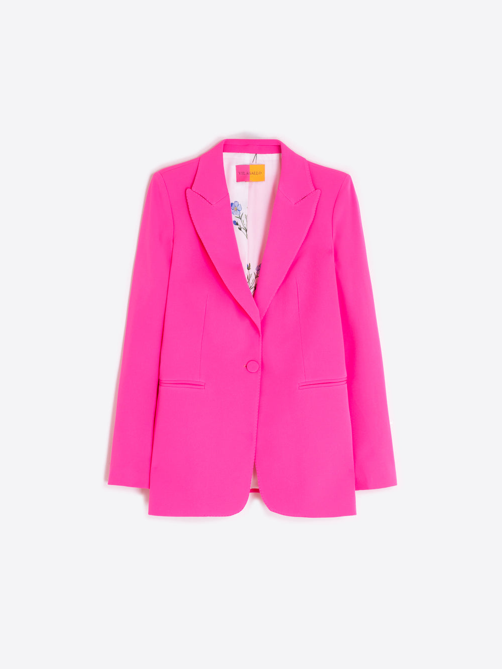 Vilagallo Neon Pink Crepe Jacket