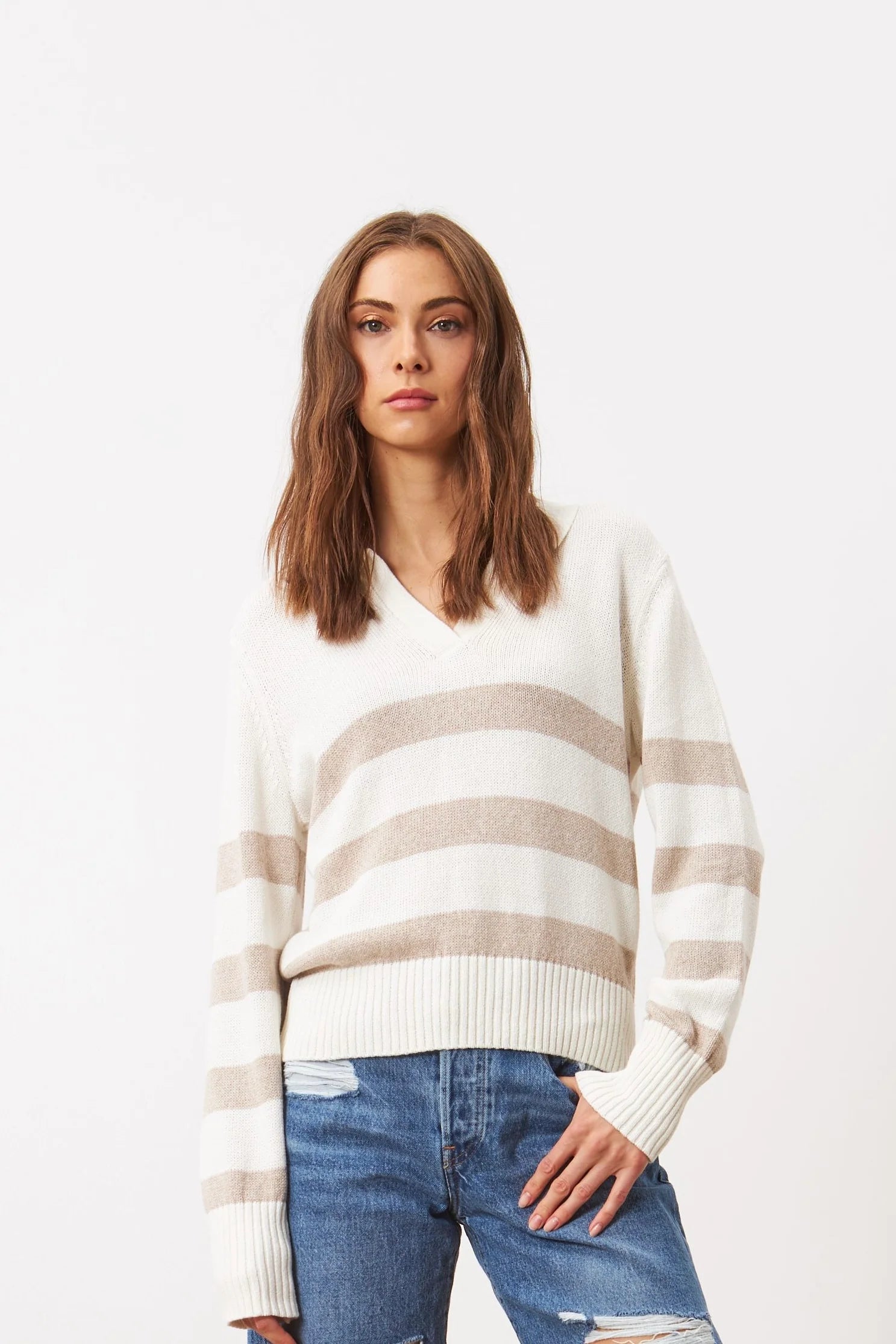 Line the Label  Striped Ayden Sweater