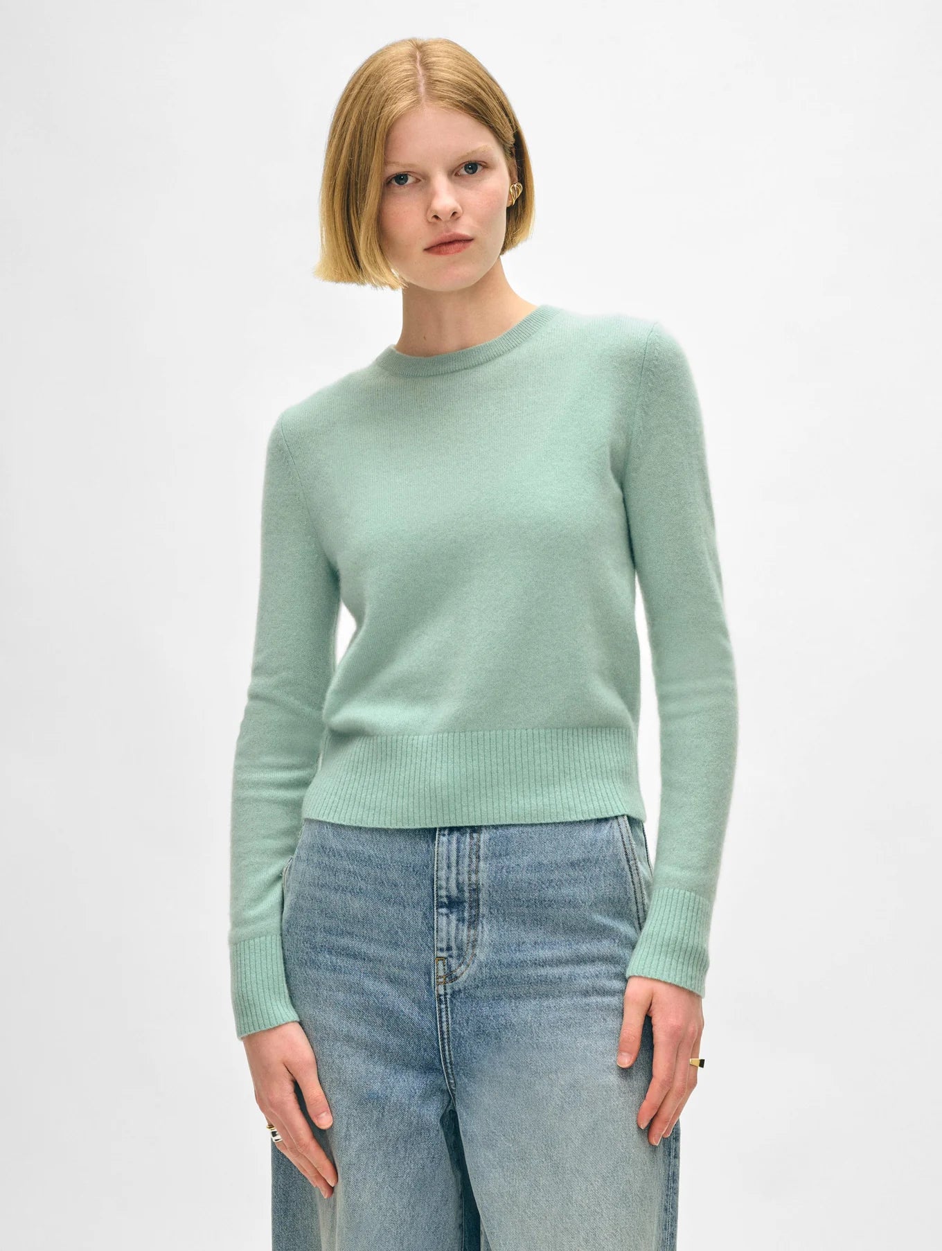 White + Warren Cashmere Shrunken Crewneck 19378