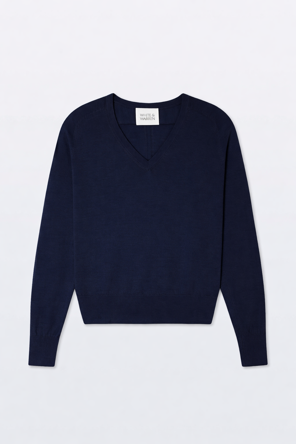 White + Warren Superfine Merino Wool V-Neck 21780