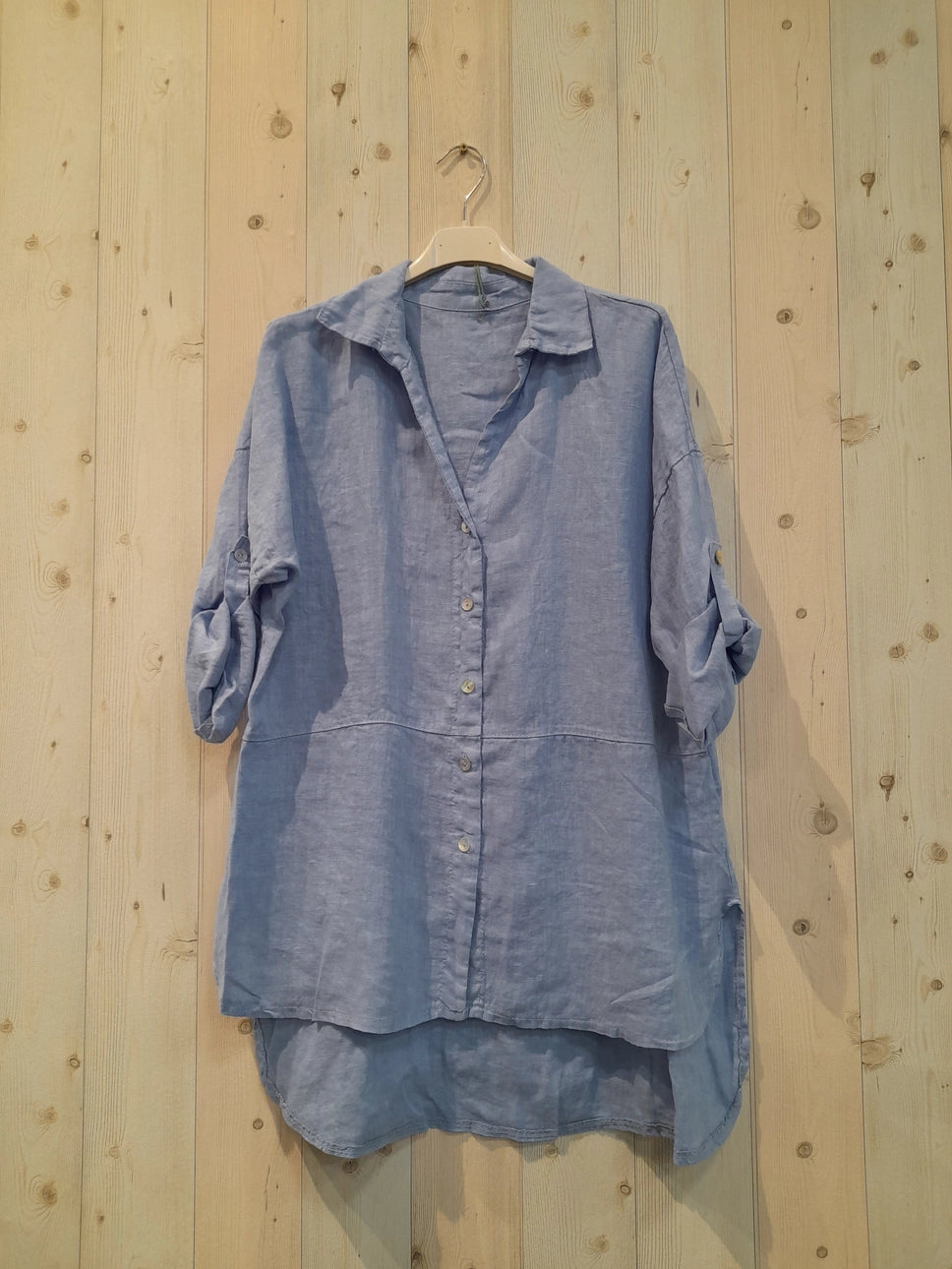 European Linen Collection Long Sleeve Button Up Shirt 16827