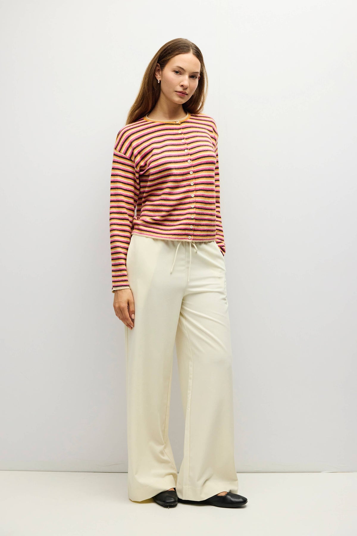 All Row The Cathy Cardigan | Multi Stripe Cardigan